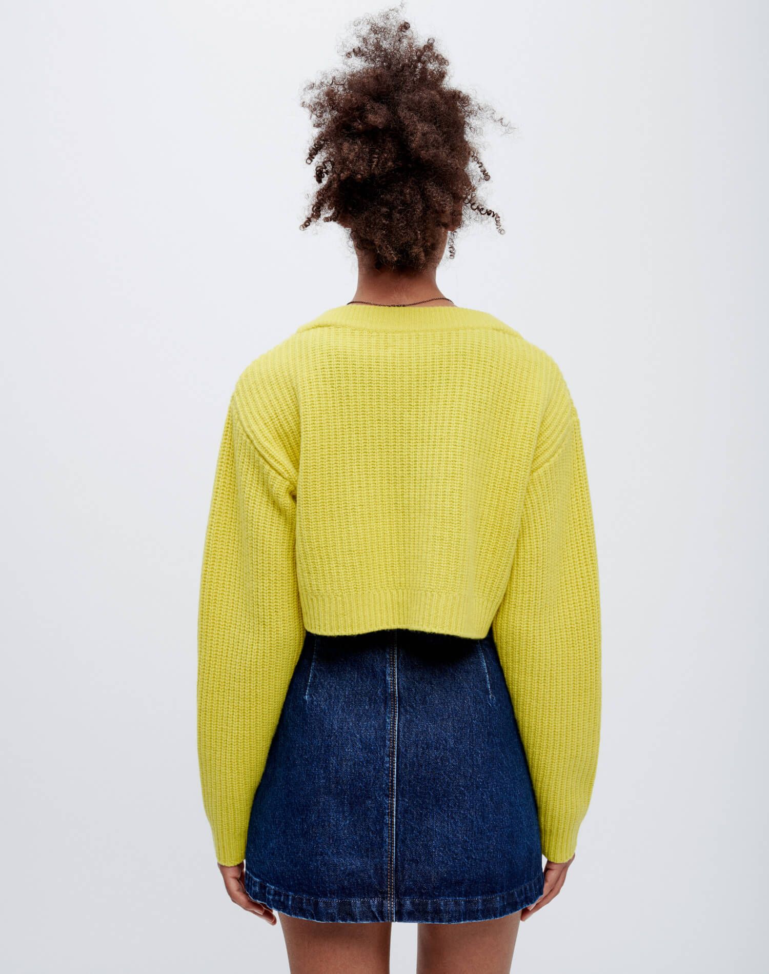 Cropped Boatneck Pullover - Lime sold by Re/Done product image thumbnail 7