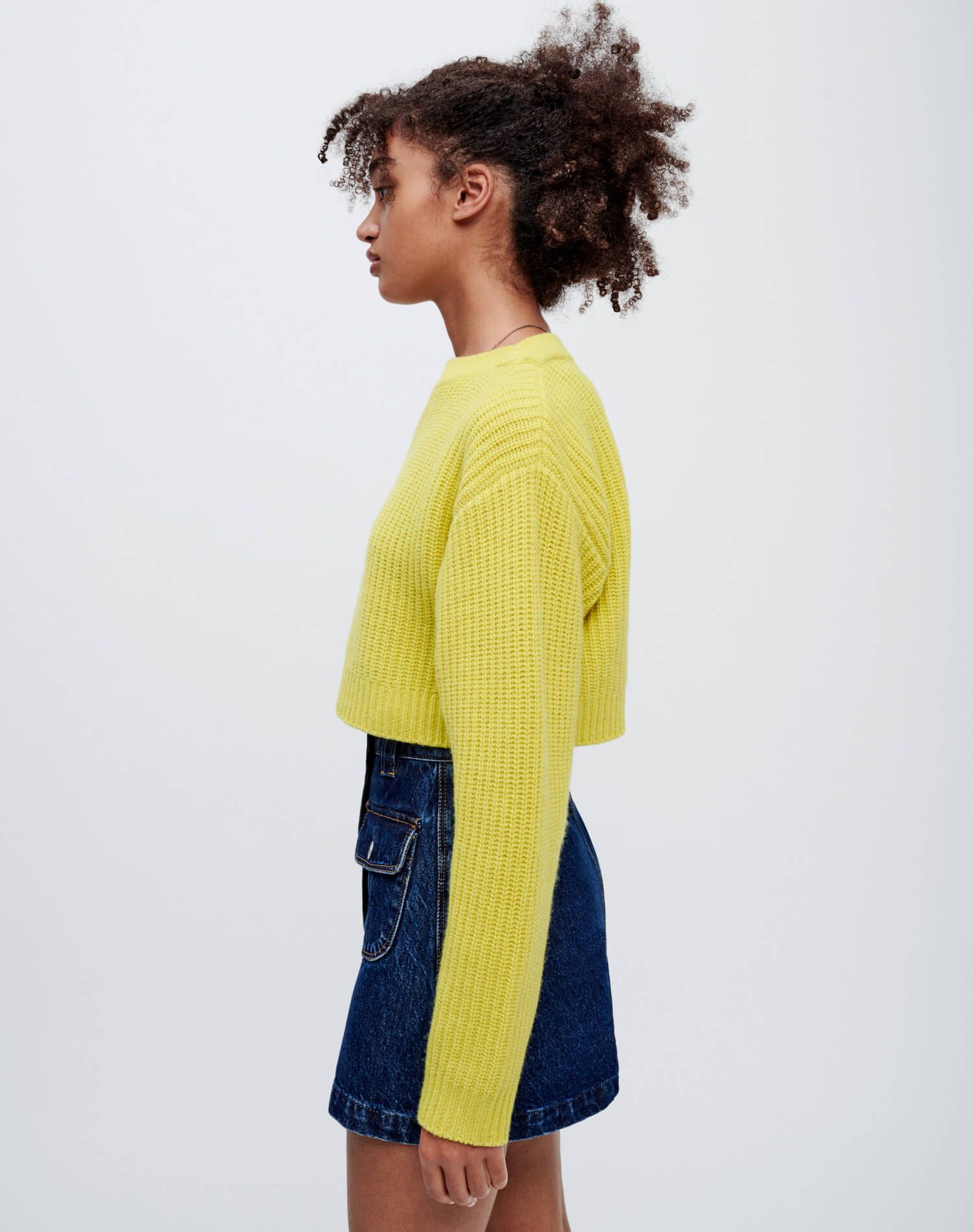 Cropped Boatneck Pullover - Lime sold by Re/Done product image thumbnail 6
