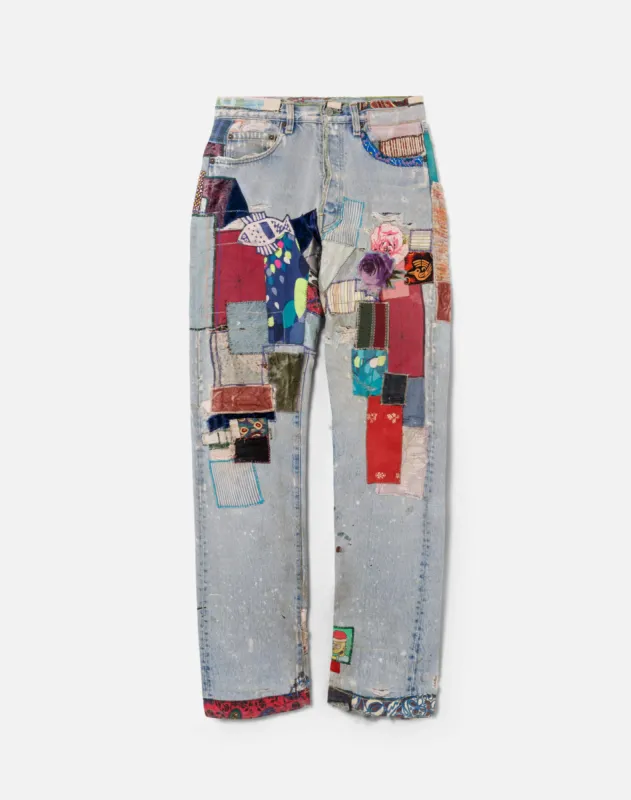 70s Patchwork Levi's 501 -#57 sold by Re/Done