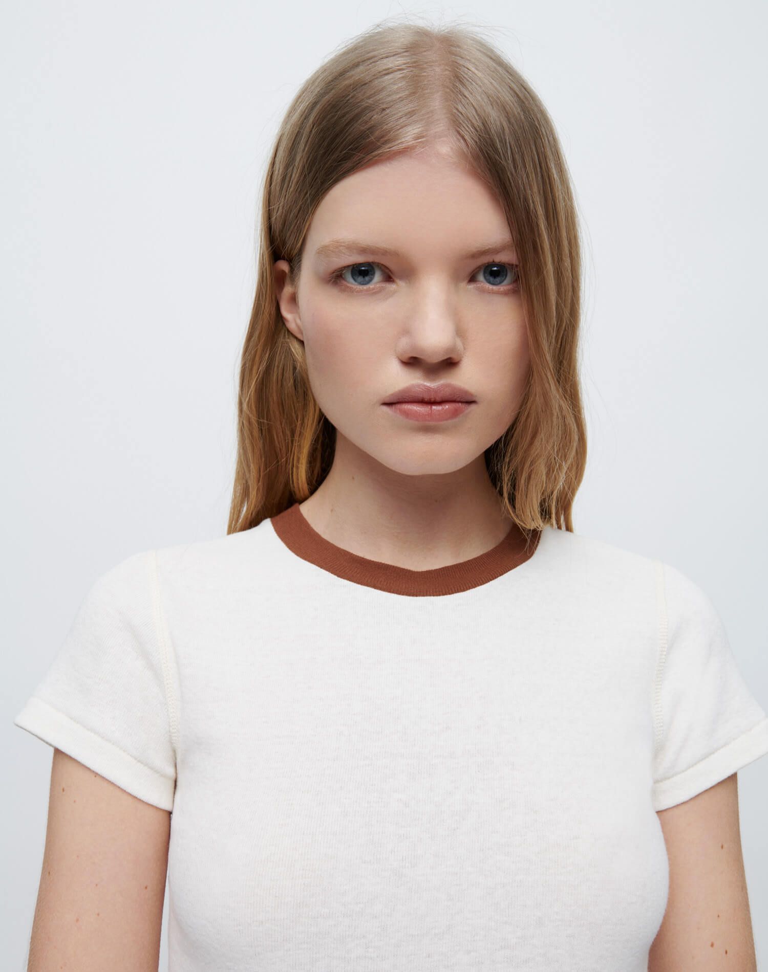 90s Baby Tee - Vintage Ivory with Sienna sold by Re/Done product image thumbnail 5