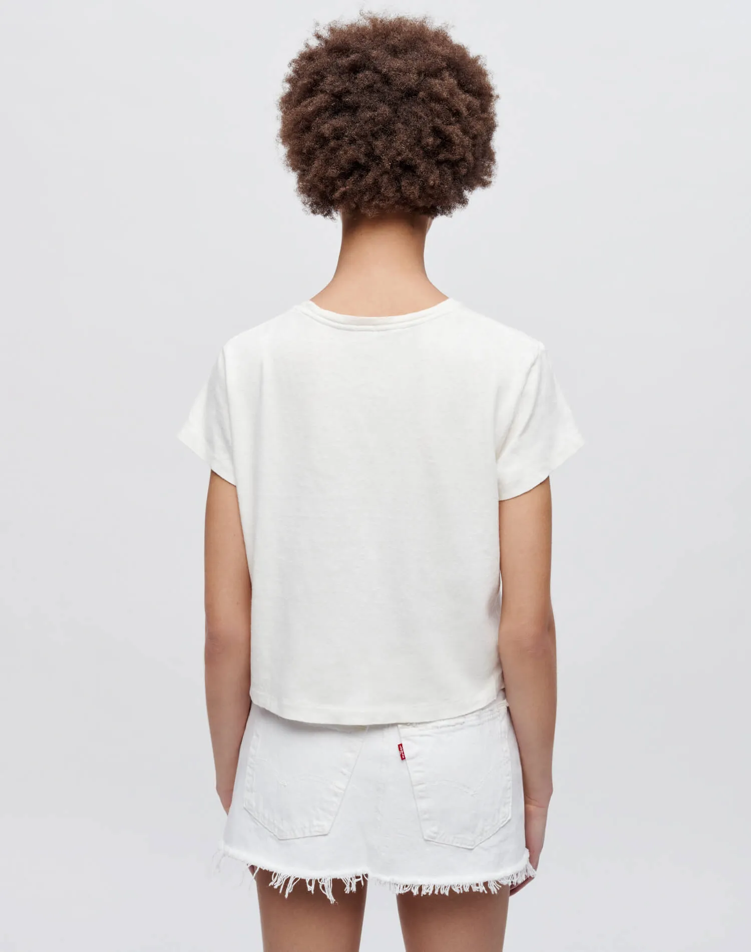 Hanes 1950s Boxy Tee - Vintage White sold by Re/Done product image thumbnail 5