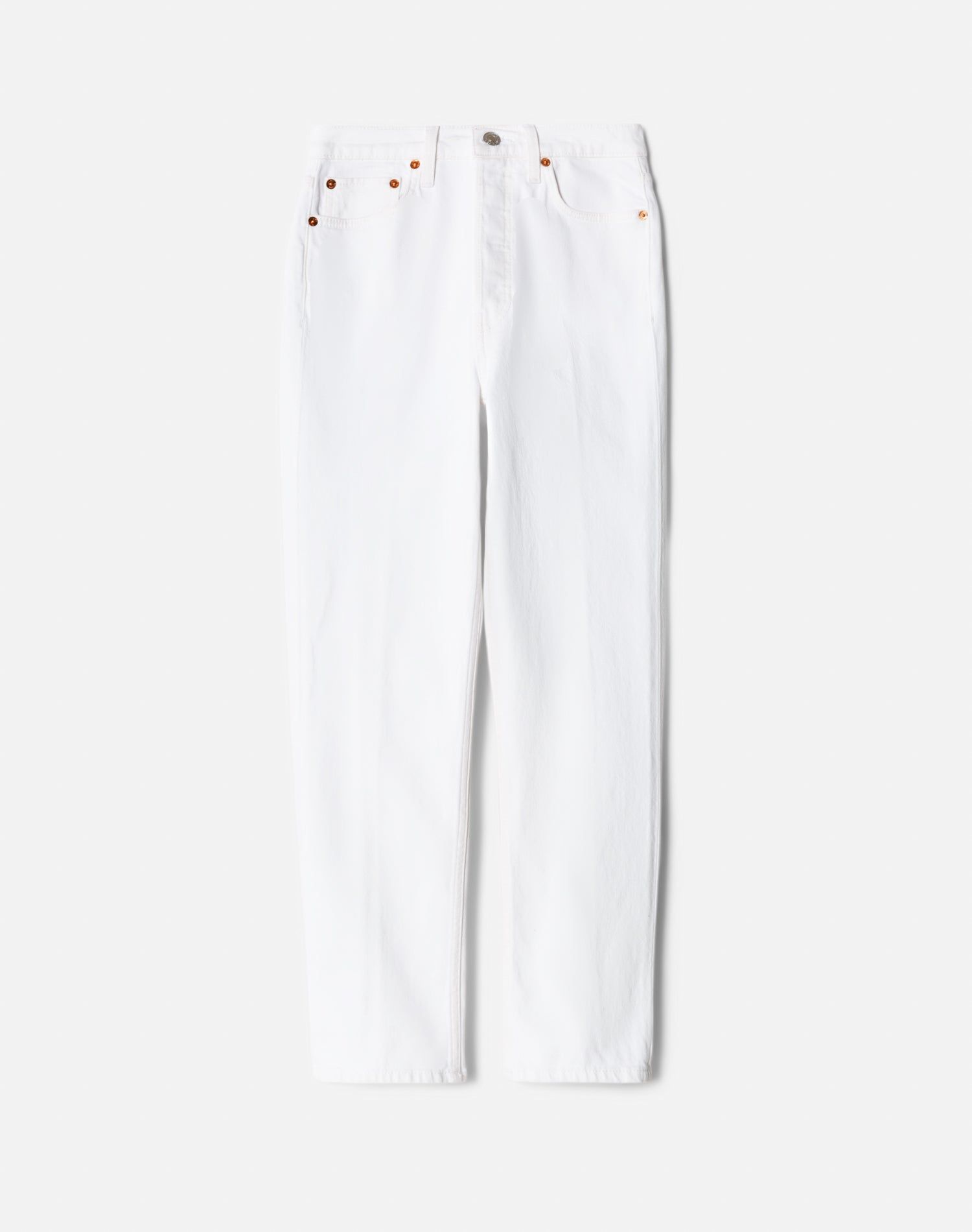 Comfort Stretch High Rise Stove Pipe - White sold by Re/Done