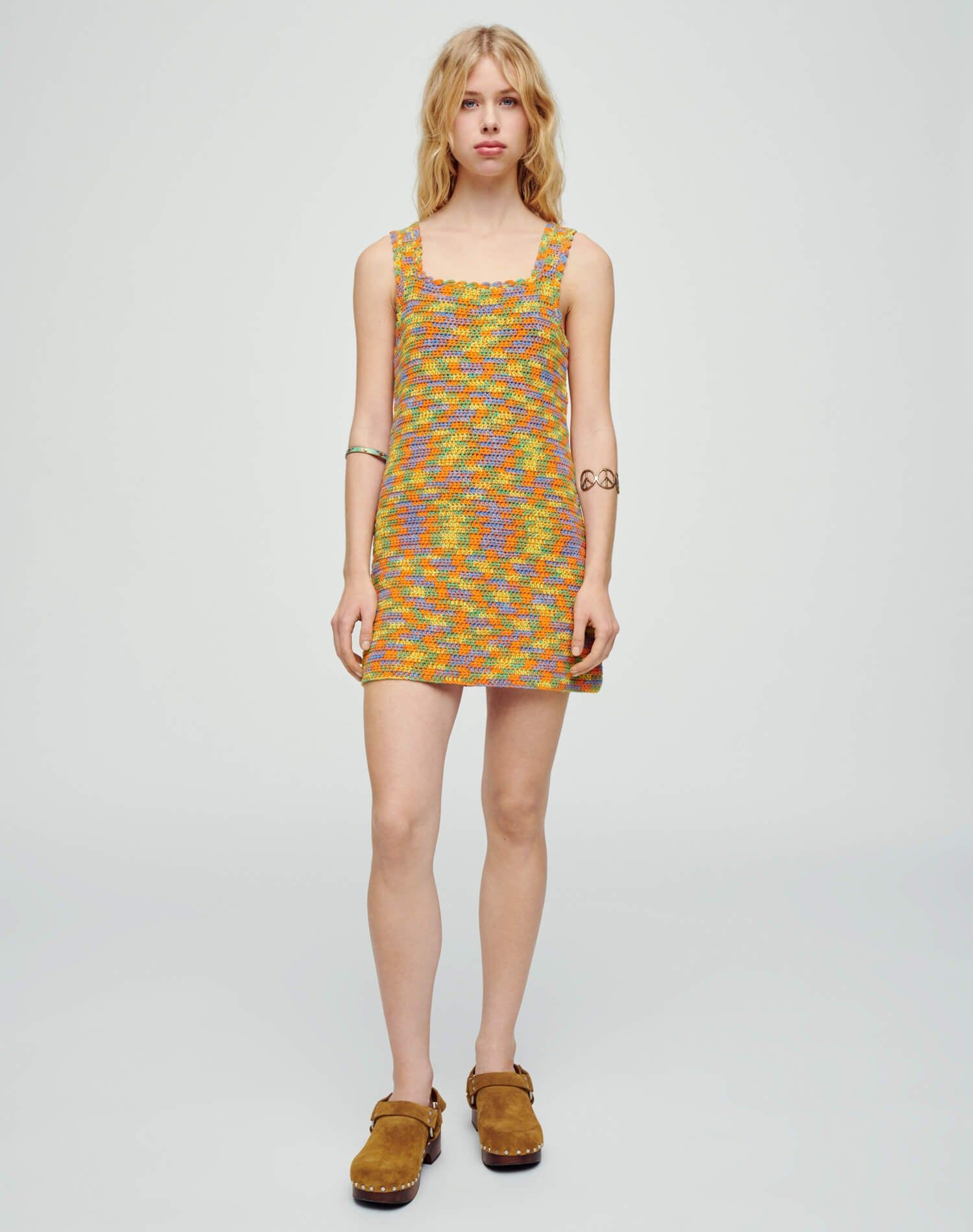 70s Crochet Dress - Multi Space Dye sold by Re/Done