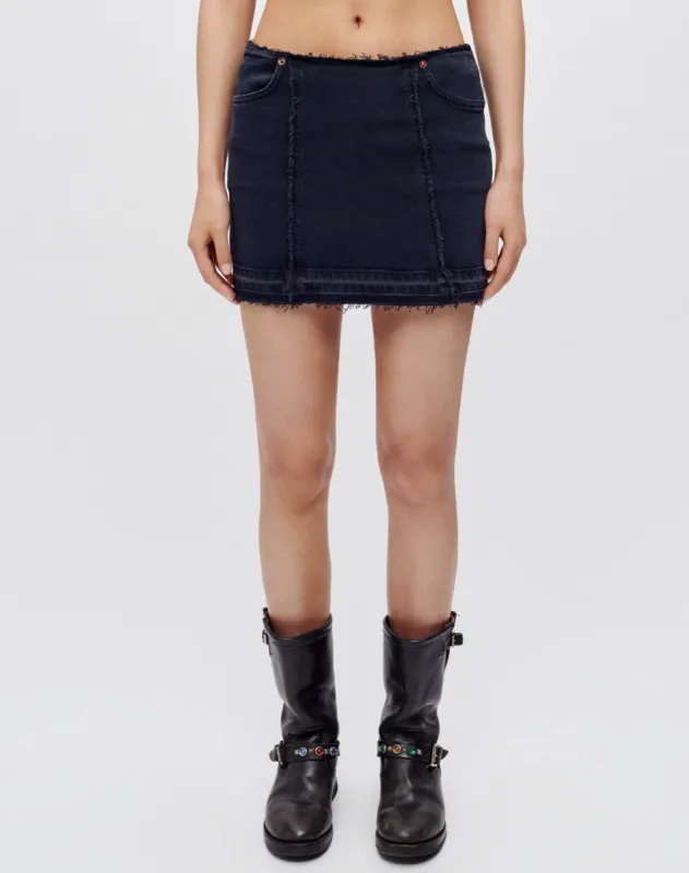 Tube Mini Skirt - Blacken Blue sold by Re/Done
