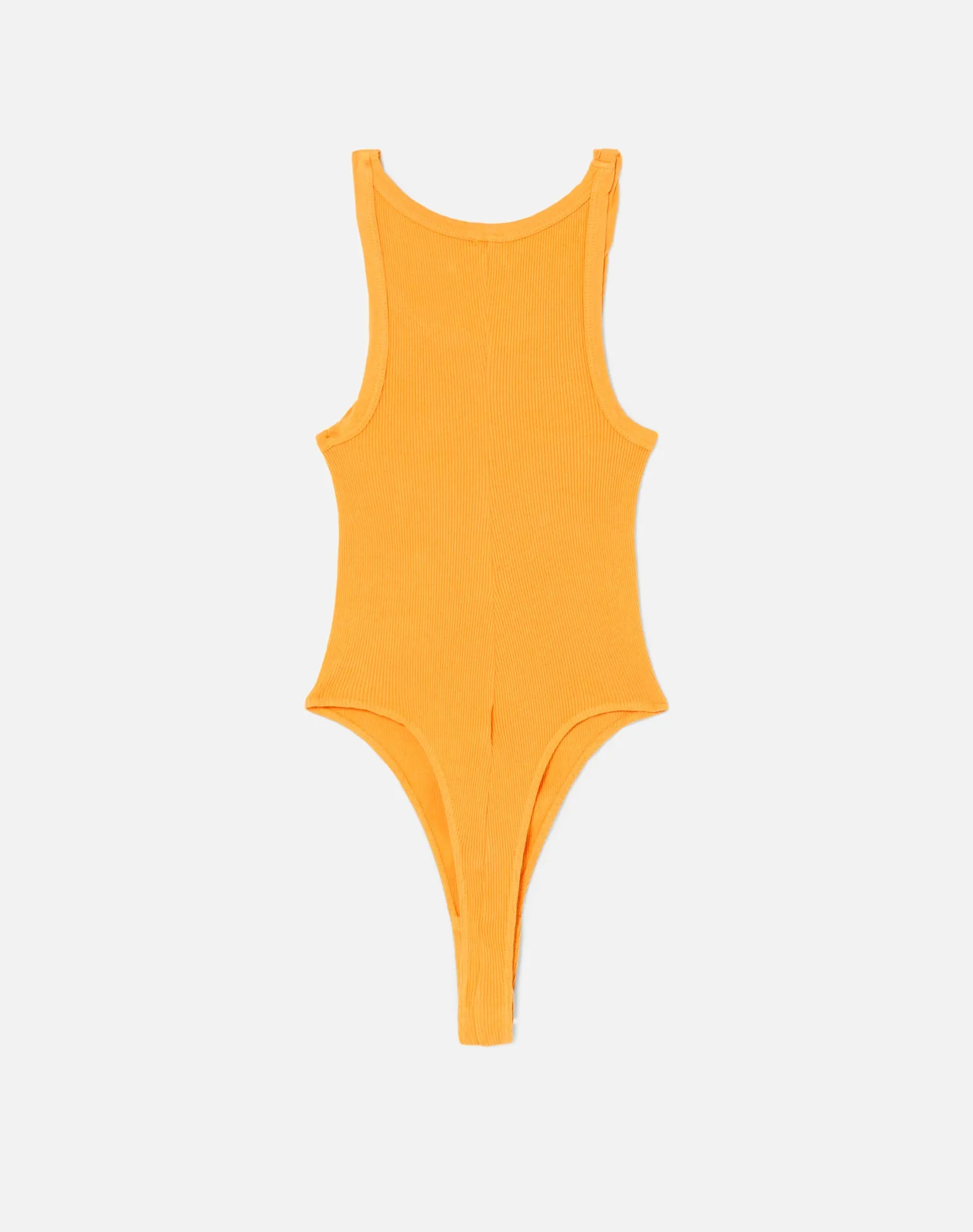 Ribbed Tank Bodysuit - Tangerine sold by Re/Done product image thumbnail 2