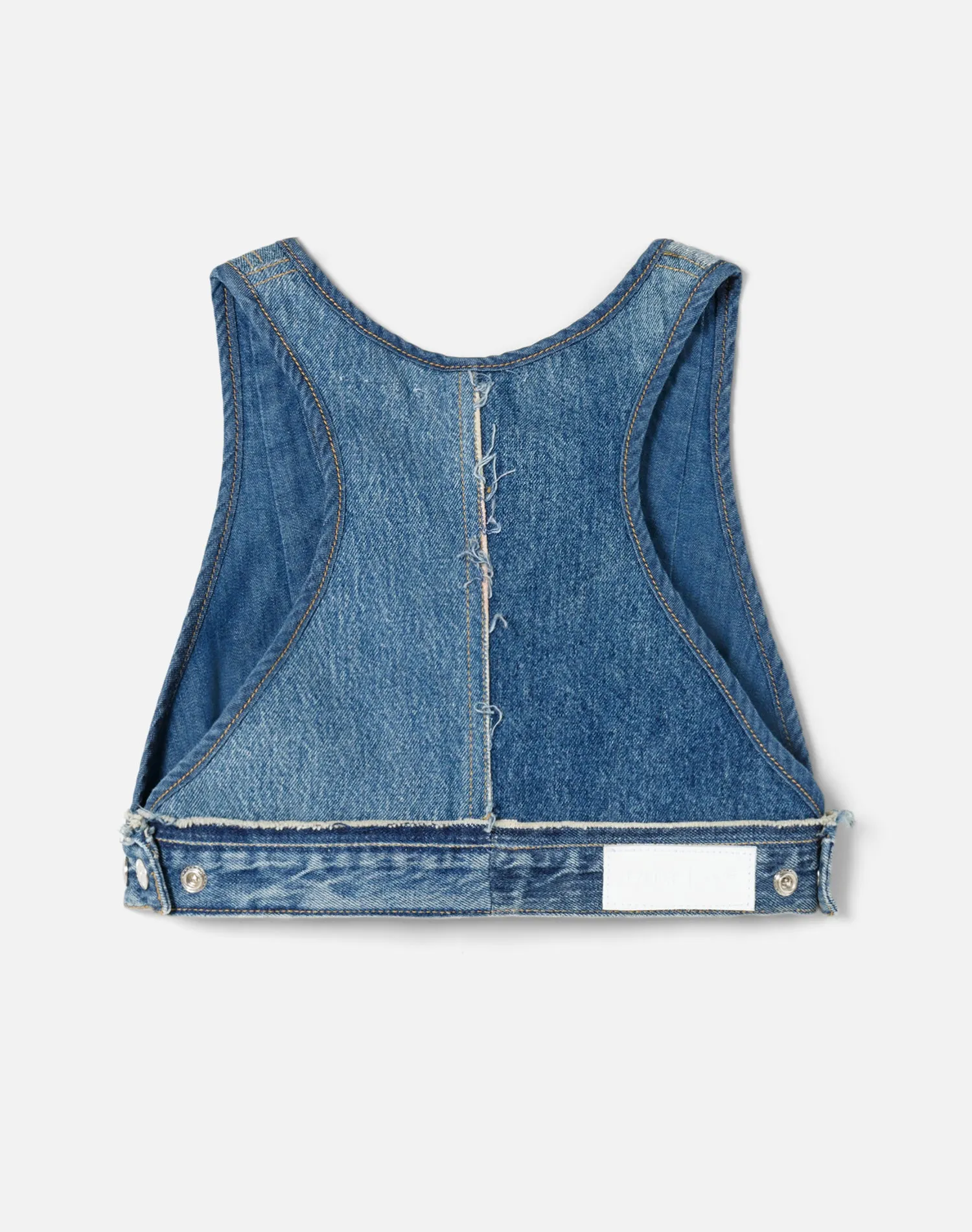 Bra Top in Tinted Indigo Fray sold by Re/Done product image thumbnail 2