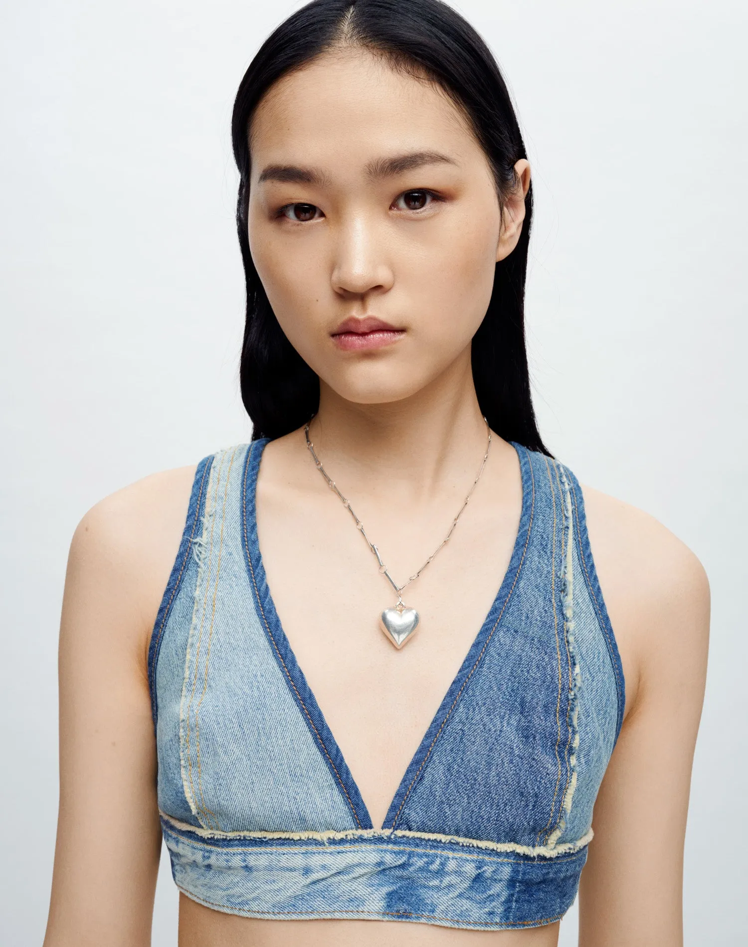 Bra Top in Tinted Indigo Fray sold by Re/Done product image thumbnail 5