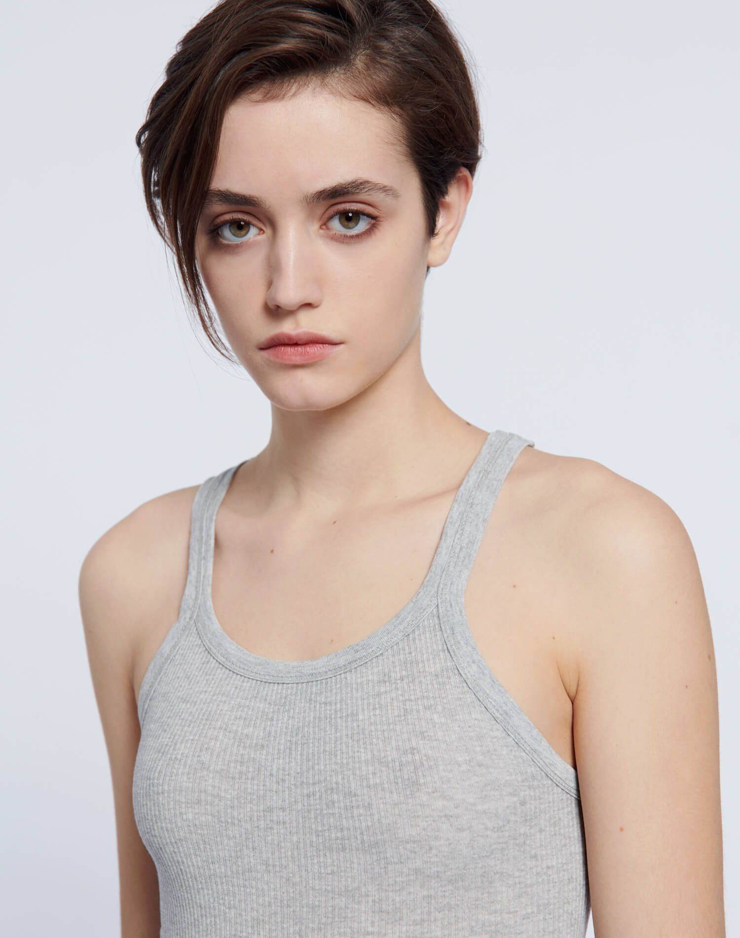 Ribbed Tank - Heather Grey sold by Re/Done product image thumbnail 7