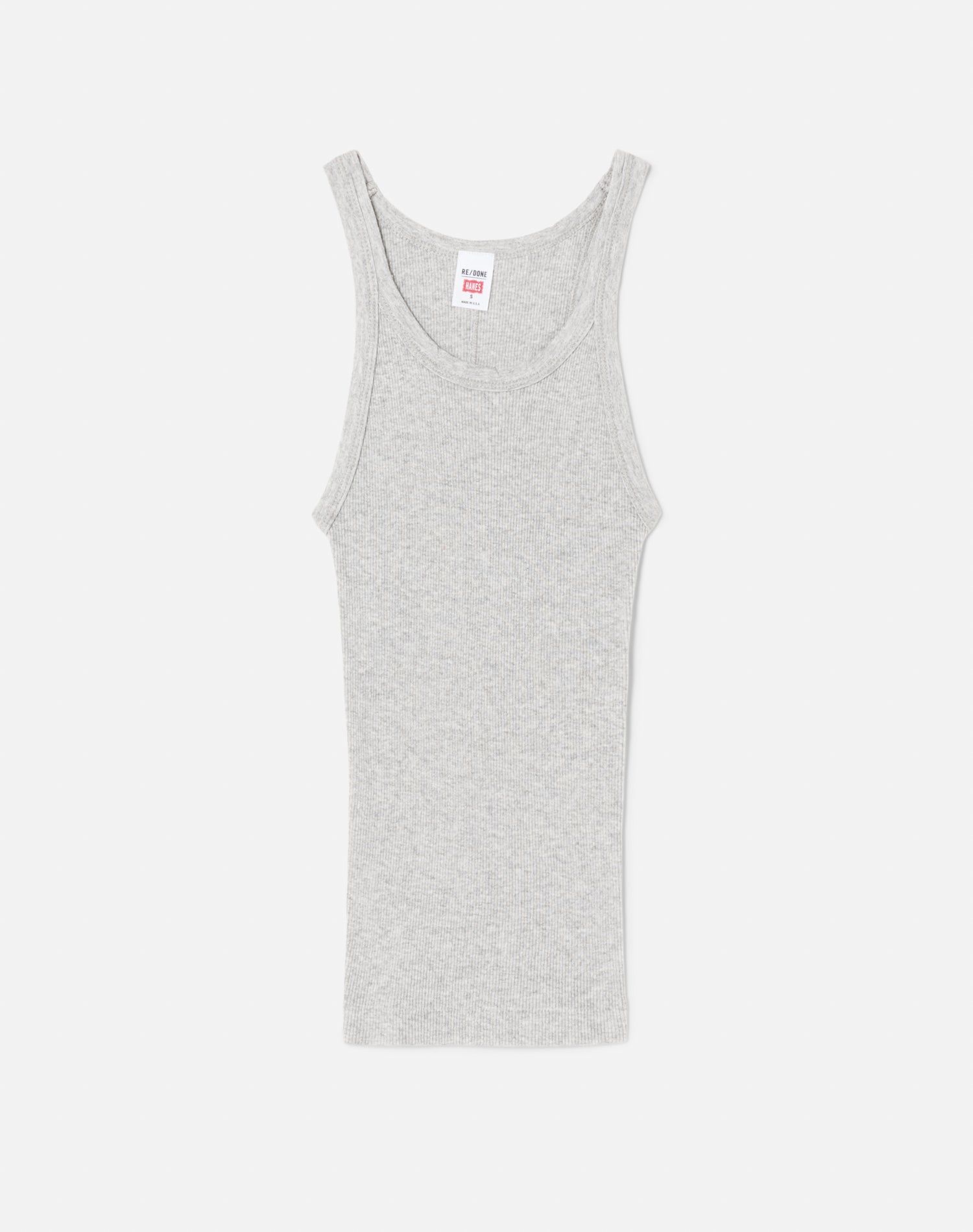 Ribbed Tank - Heather Grey sold by Re/Done
