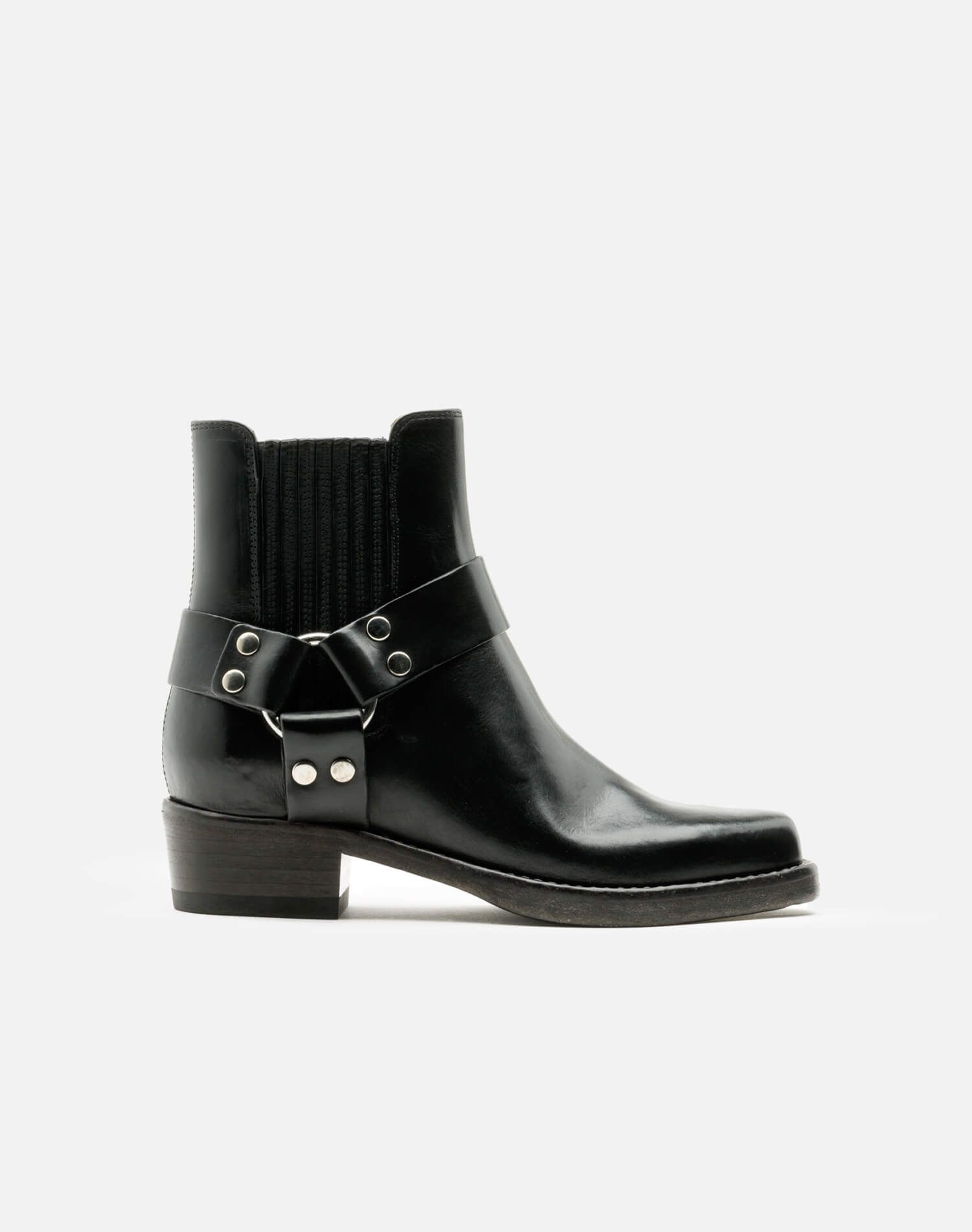 Short Cavalry Boot - Black sold by Re/Done