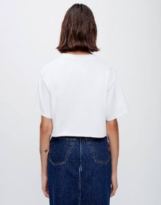 90s Cropped Easy Tee - Optic White sold by Re/Done