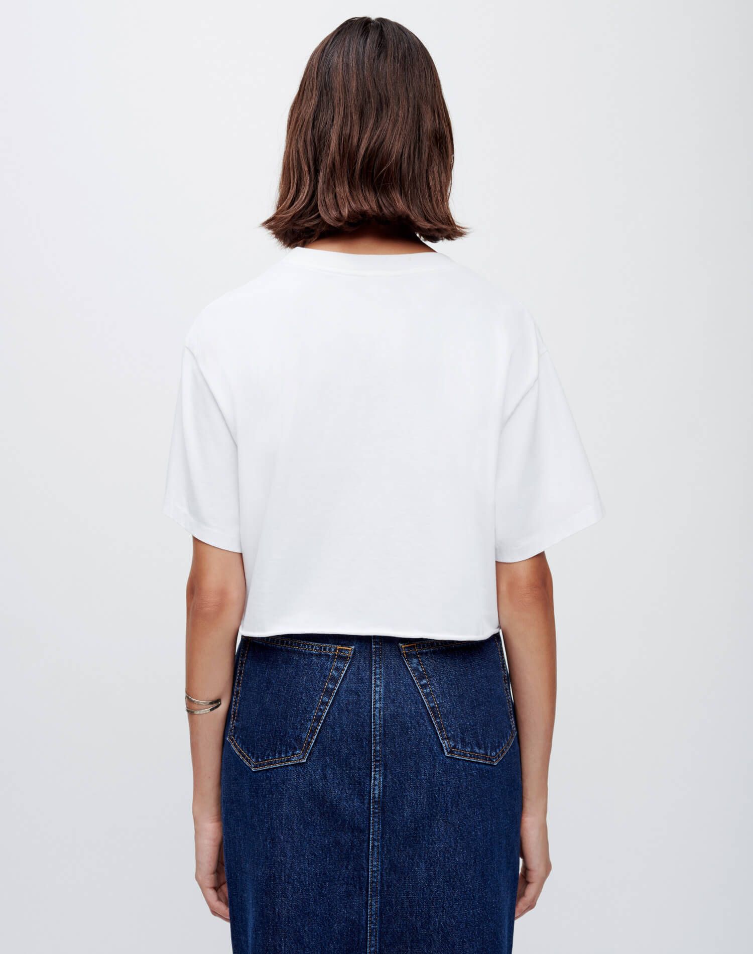 90s Cropped Easy Tee - Optic White sold by Re/Done product image thumbnail 5