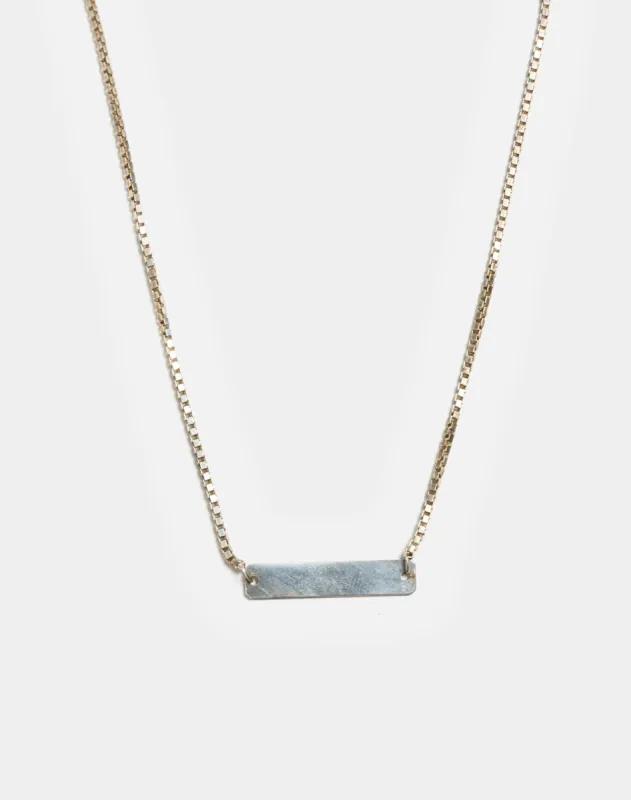 70s Sterling Nameplate Engravable Necklace sold by Re/Done