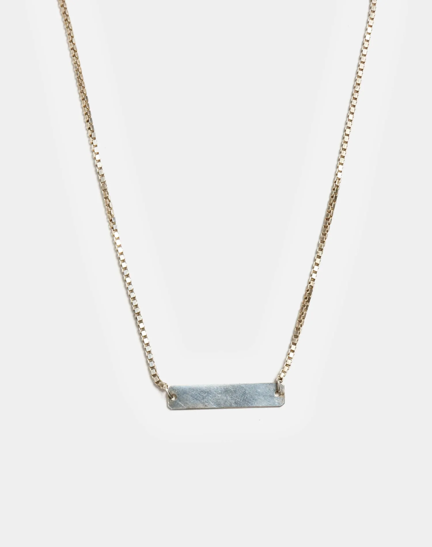 70s Sterling Nameplate Engravable Necklace sold by Re/Done