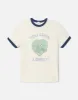 Ringer "Lovely" Tee - Vintage Ivory With Midnight sold by Re/Done