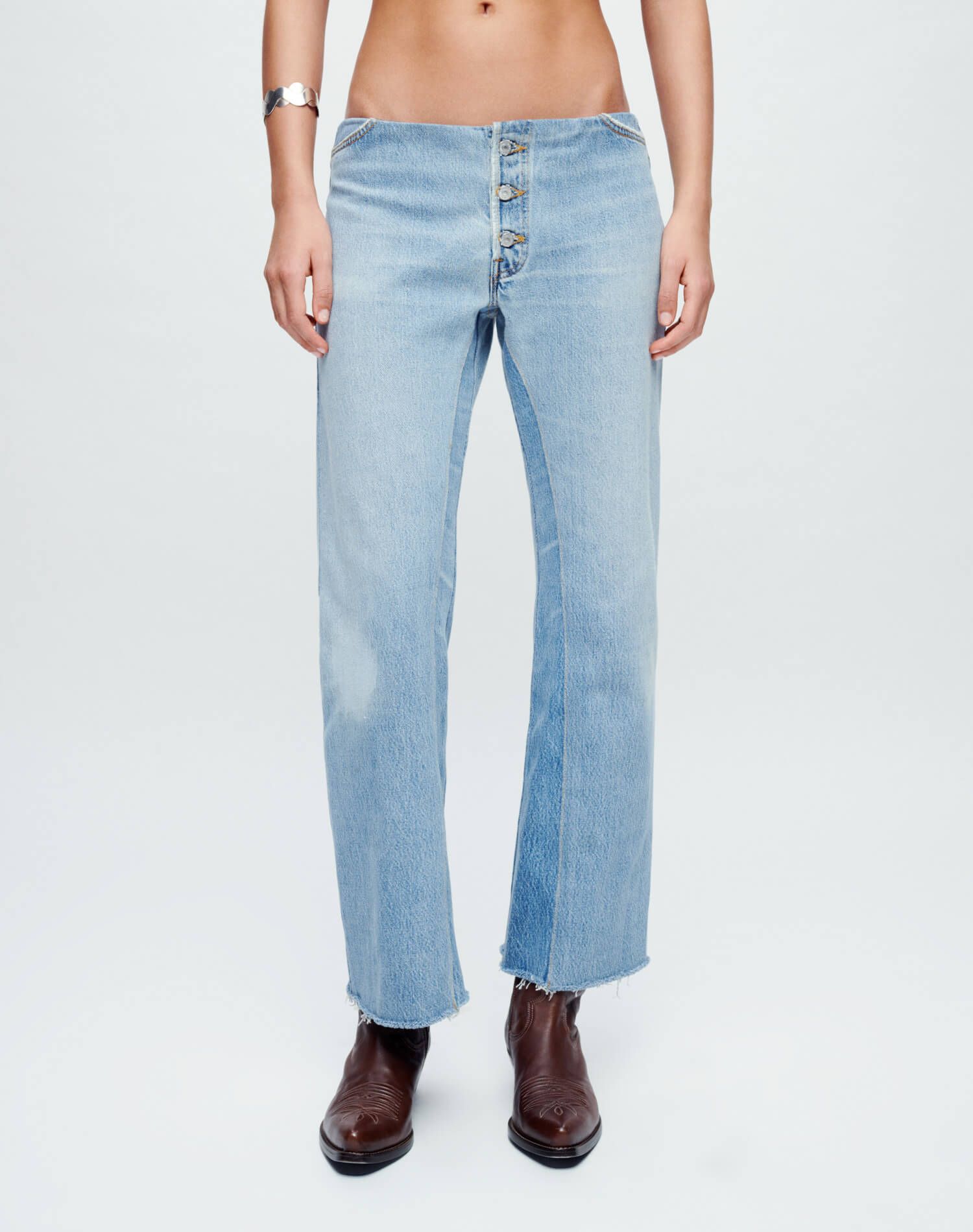 Levi's Button Front Crop Boot - Indigo sold by Re/Done product image thumbnail 2