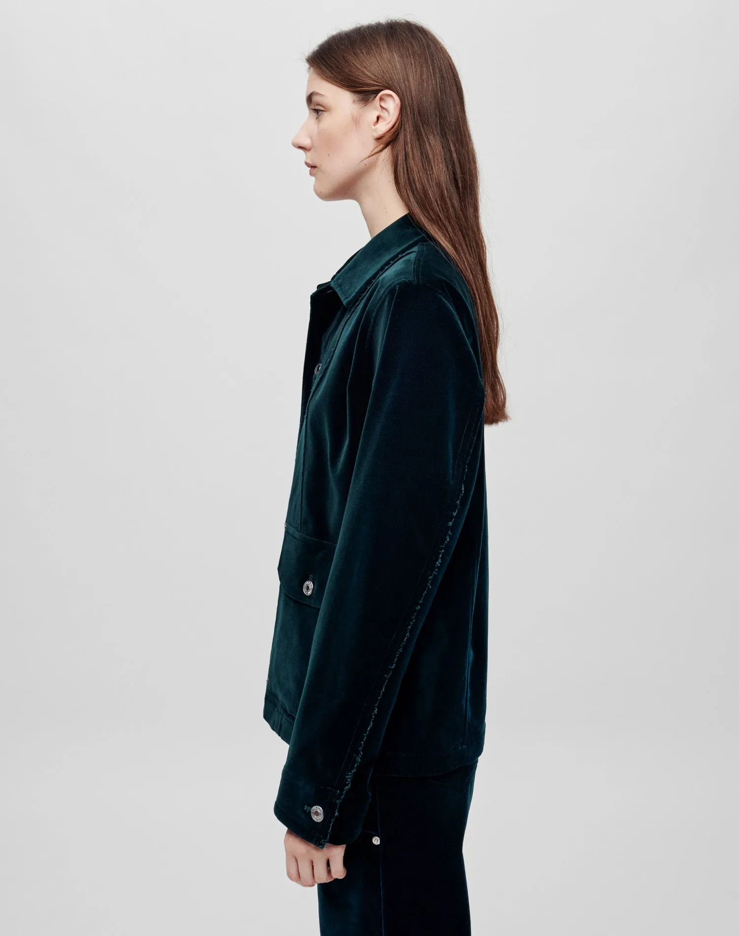 Velvet Chore Jacket - Spruce sold by Re/Done product image thumbnail 4