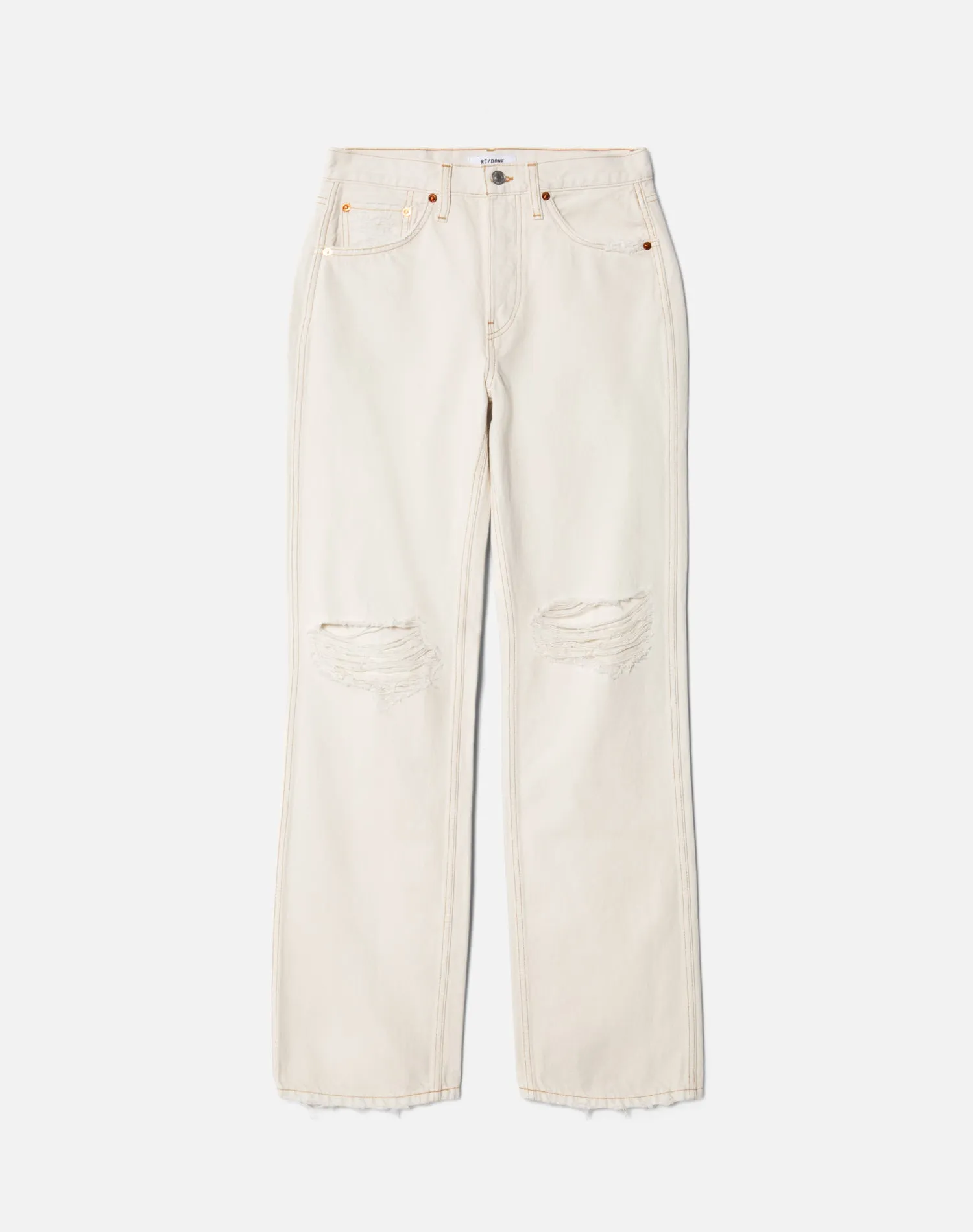 Relaxed Long - Vintage White Destroy sold by Re/Done product image thumbnail 2