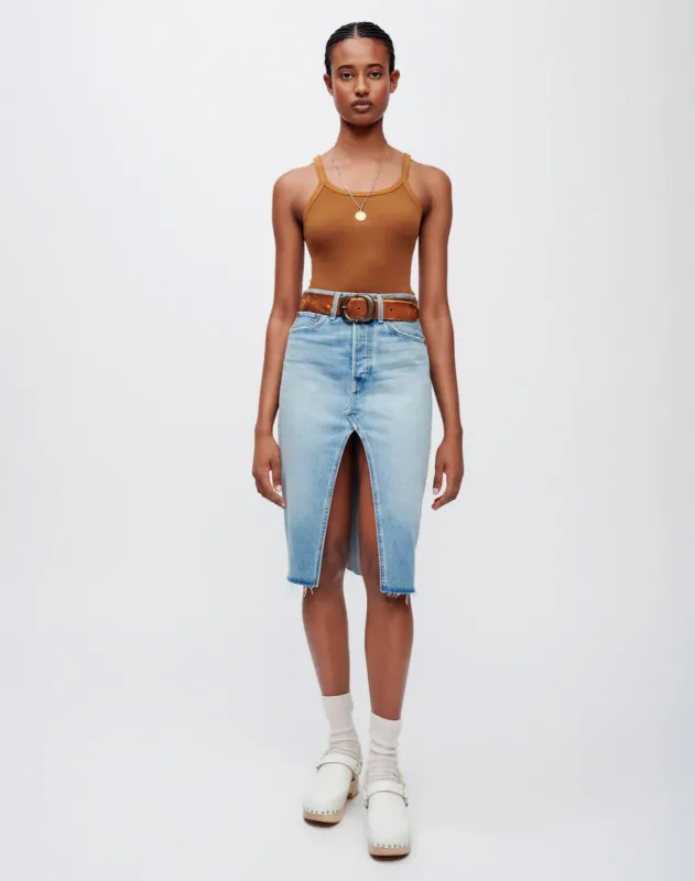 Hanes Ribbed Tank - Ginger sold by Re/Done