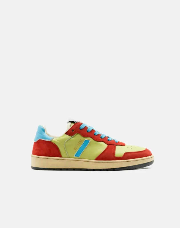 80s Basketball Shoe - Green and Red and Blue made by Re/Done