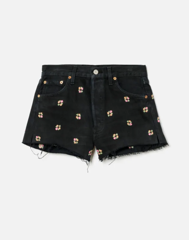 Levi's The Short - Black Floral made by Re/Done