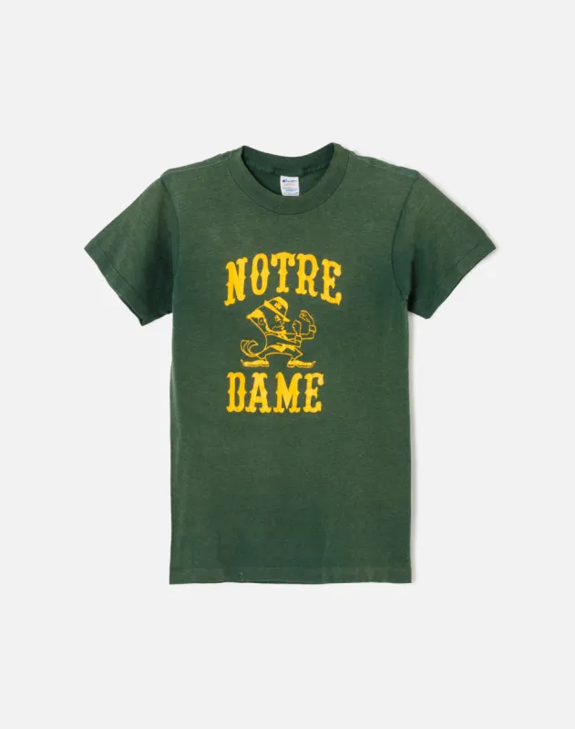 80s Champion Notre Dame Tee made by Re/Done