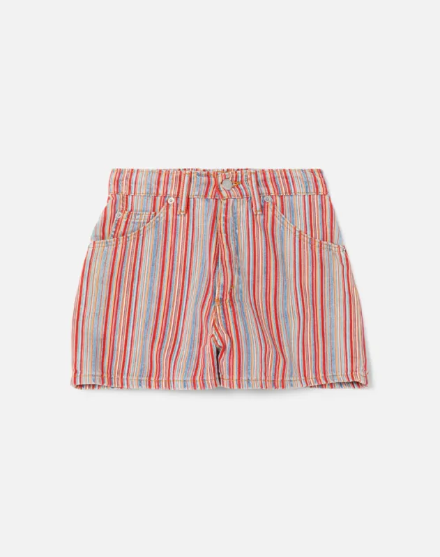 80s Levi's Orange Tab Striped Shorts sold by Re/Done