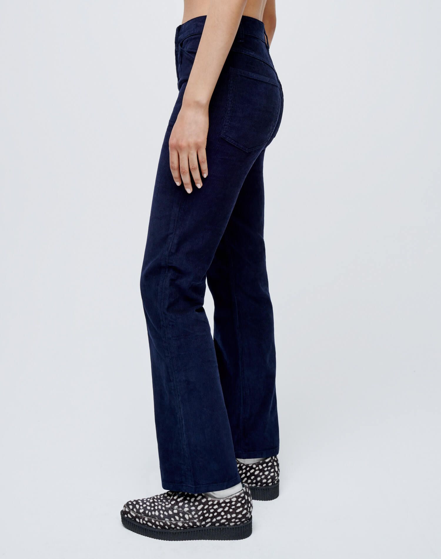 70s Corduroy Pocket Loose Flare - Navy sold by Re/Done product image thumbnail 5
