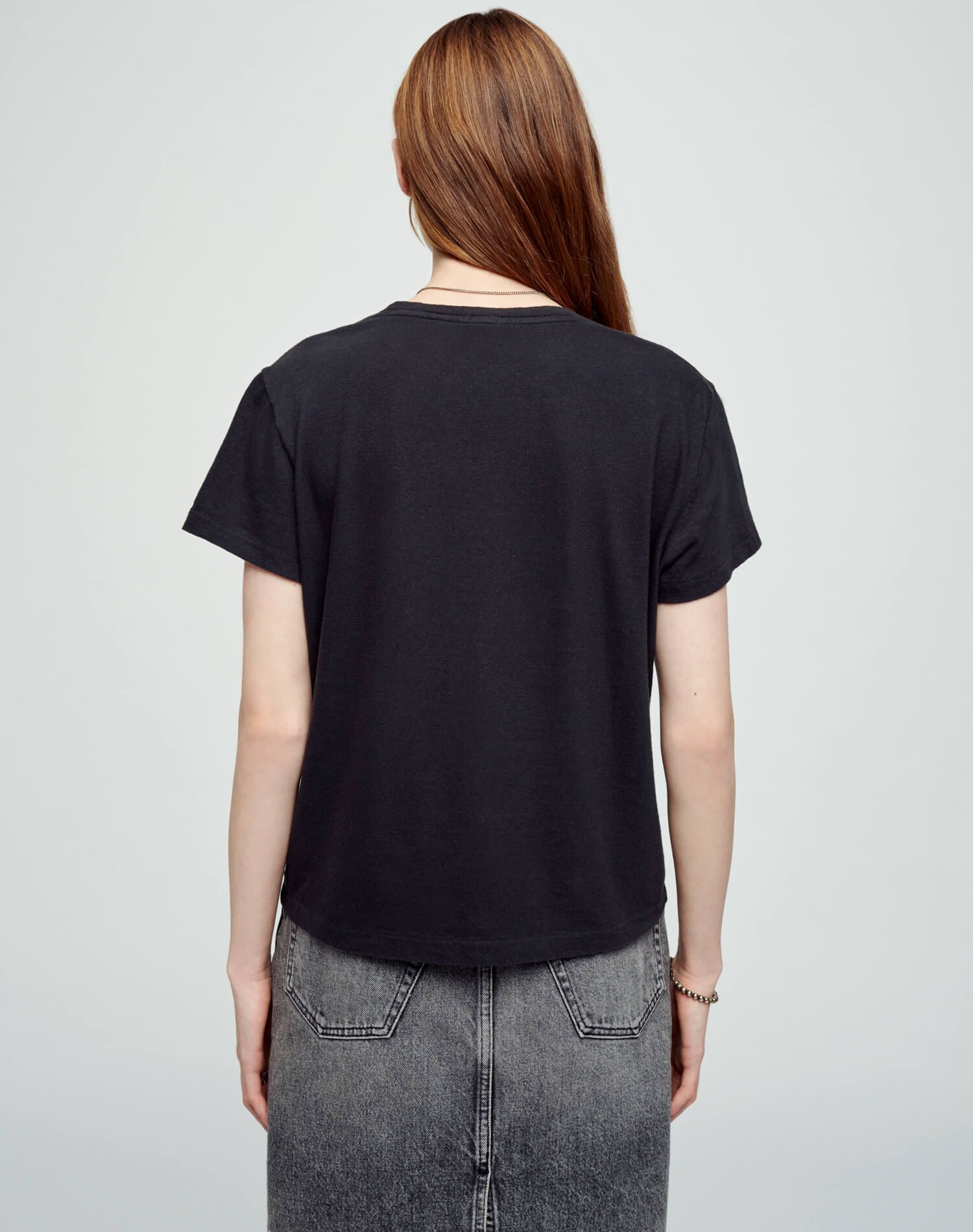 Classic "Romance" Tee - Washed Black sold by Re/Done product image thumbnail 5