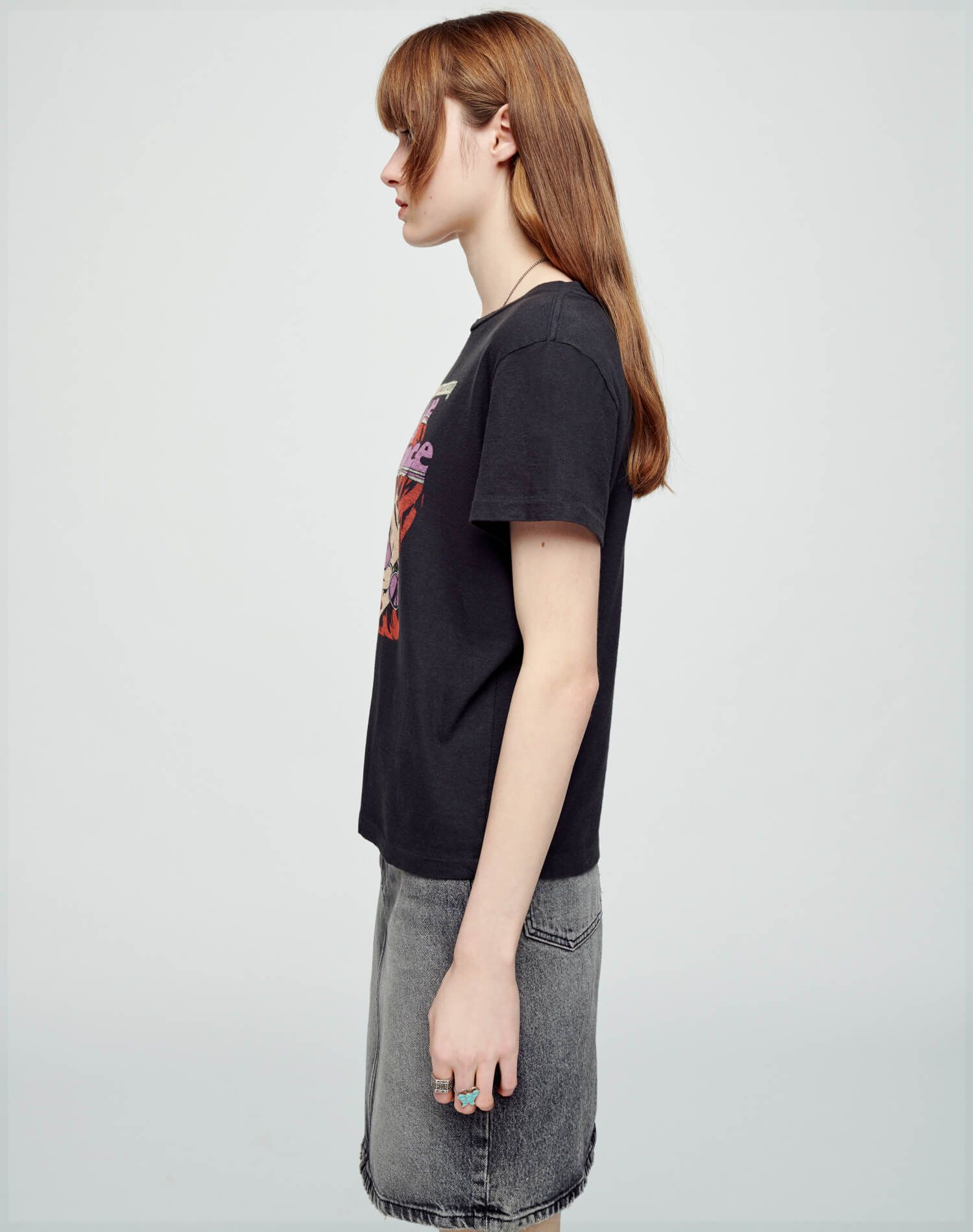 Classic "Romance" Tee - Washed Black sold by Re/Done product image thumbnail 4