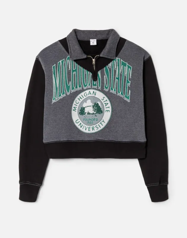 90s Upcycled Crop Half Zip - Assorted Black made by Re/Done