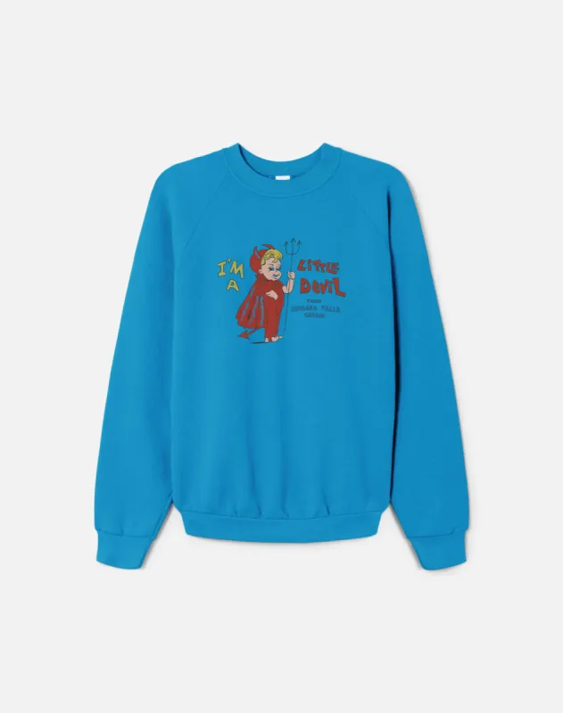 Upcycled "Little Devil" Sweatshirt sold by Re/Done