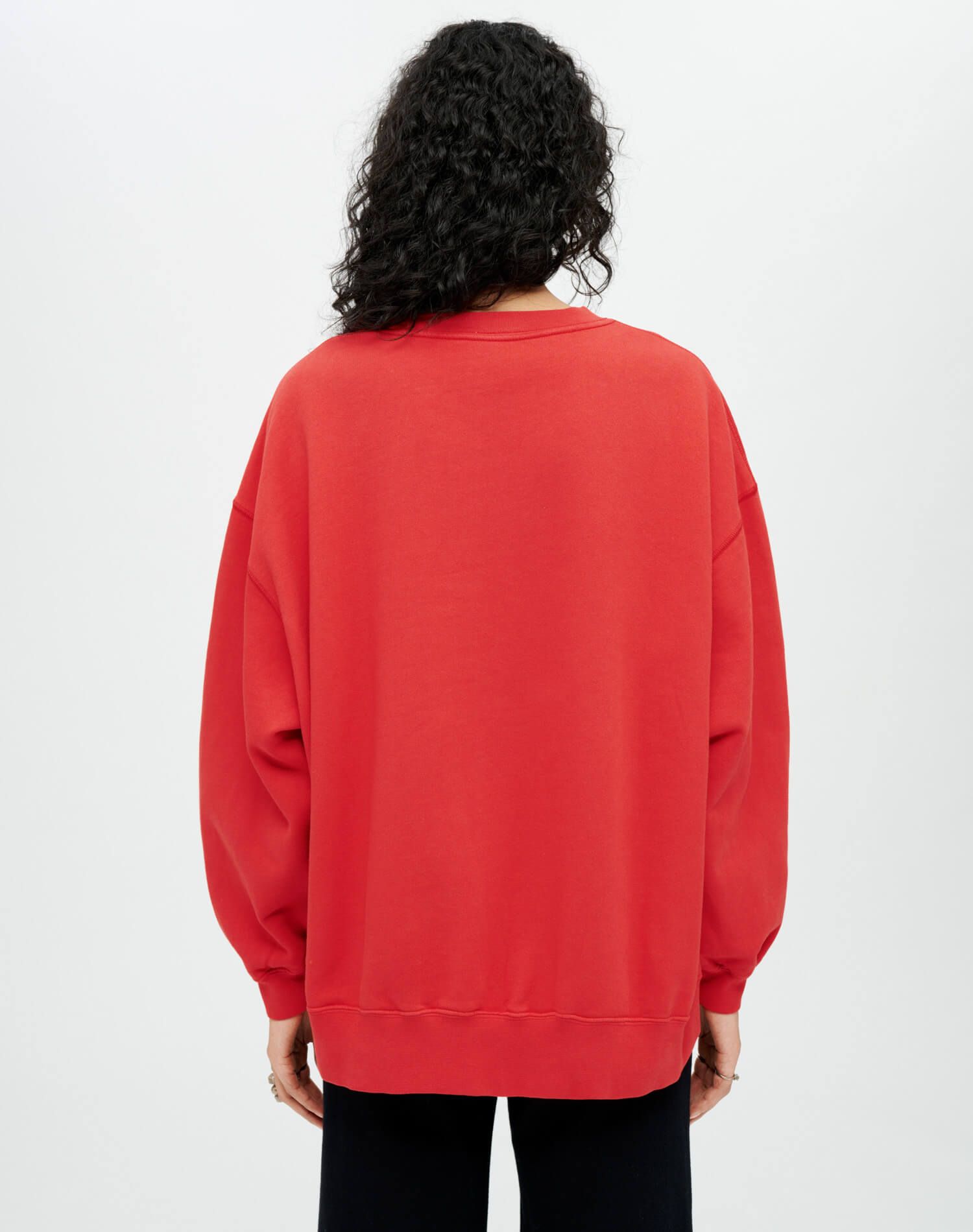 Hanes Oversized Crewneck Sweatshirt - Cherry sold by Re/Done product image thumbnail 3