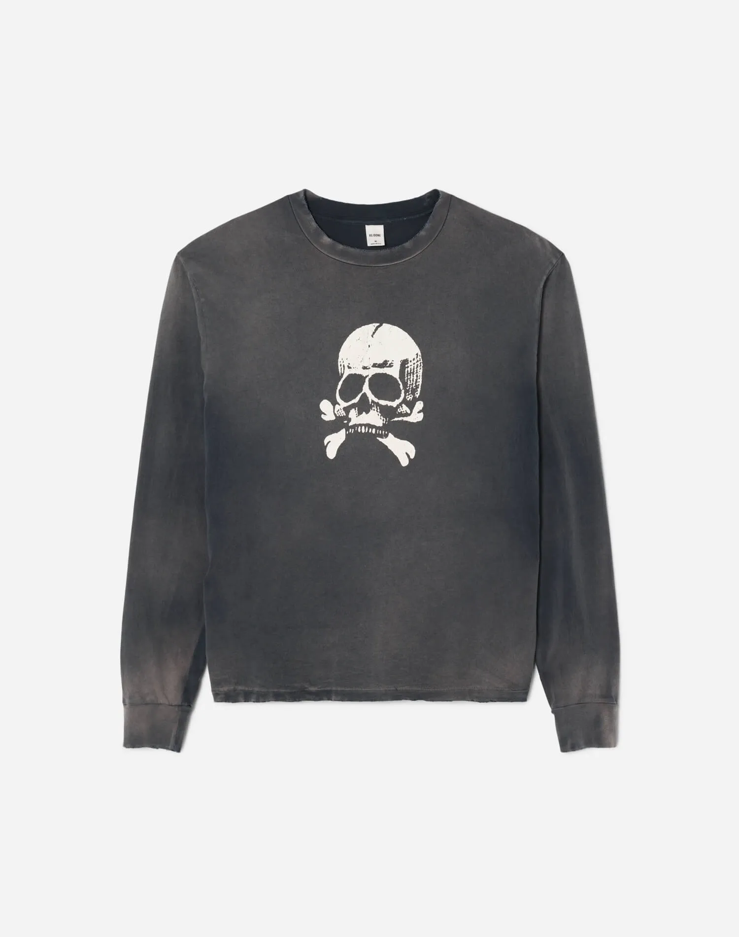 Loose "Skull" Long Sleeve - Sun Faded Black sold by Re/Done product image thumbnail 3