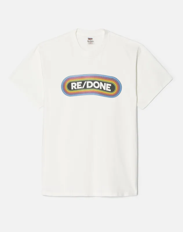 Loose "Rainbow" Tee - Old White sold by Re/Done