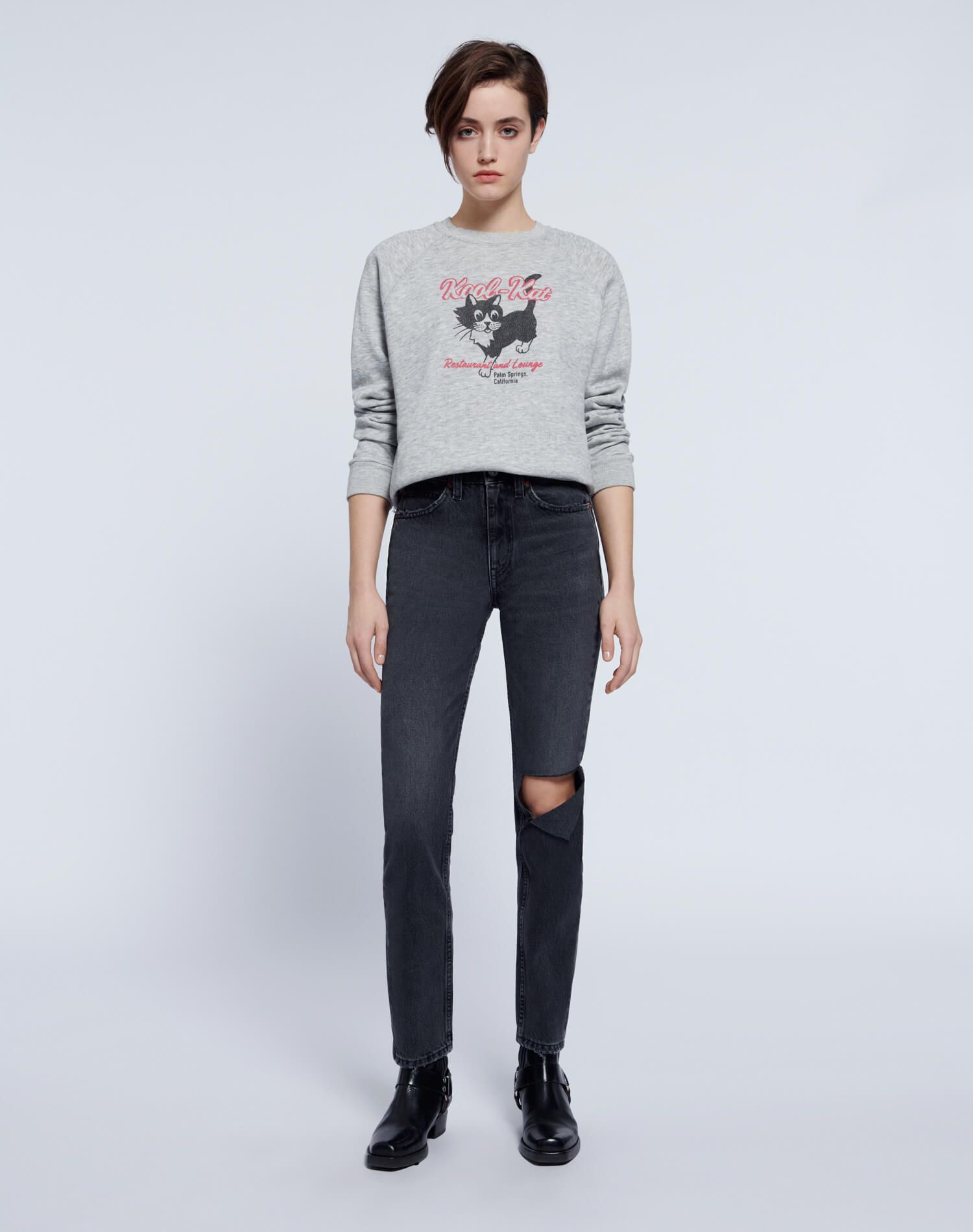 Upcycled "Kool Kat" Sweatshirt - Assorted sold by Re/Done product image thumbnail 4