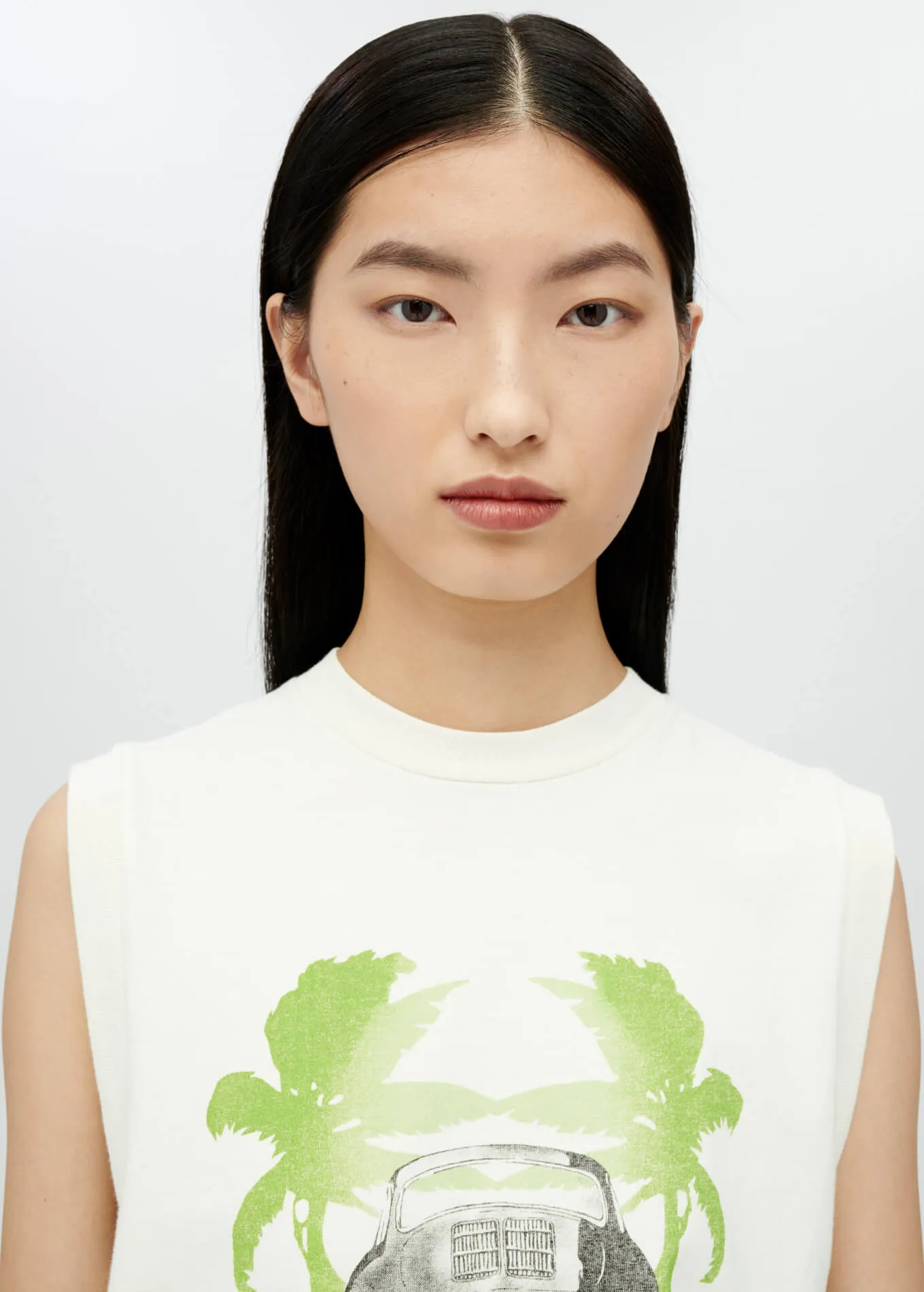 Oversized Muscle Tank "Stanley Mouse" - Vintage White sold by Re/Done product image thumbnail 5