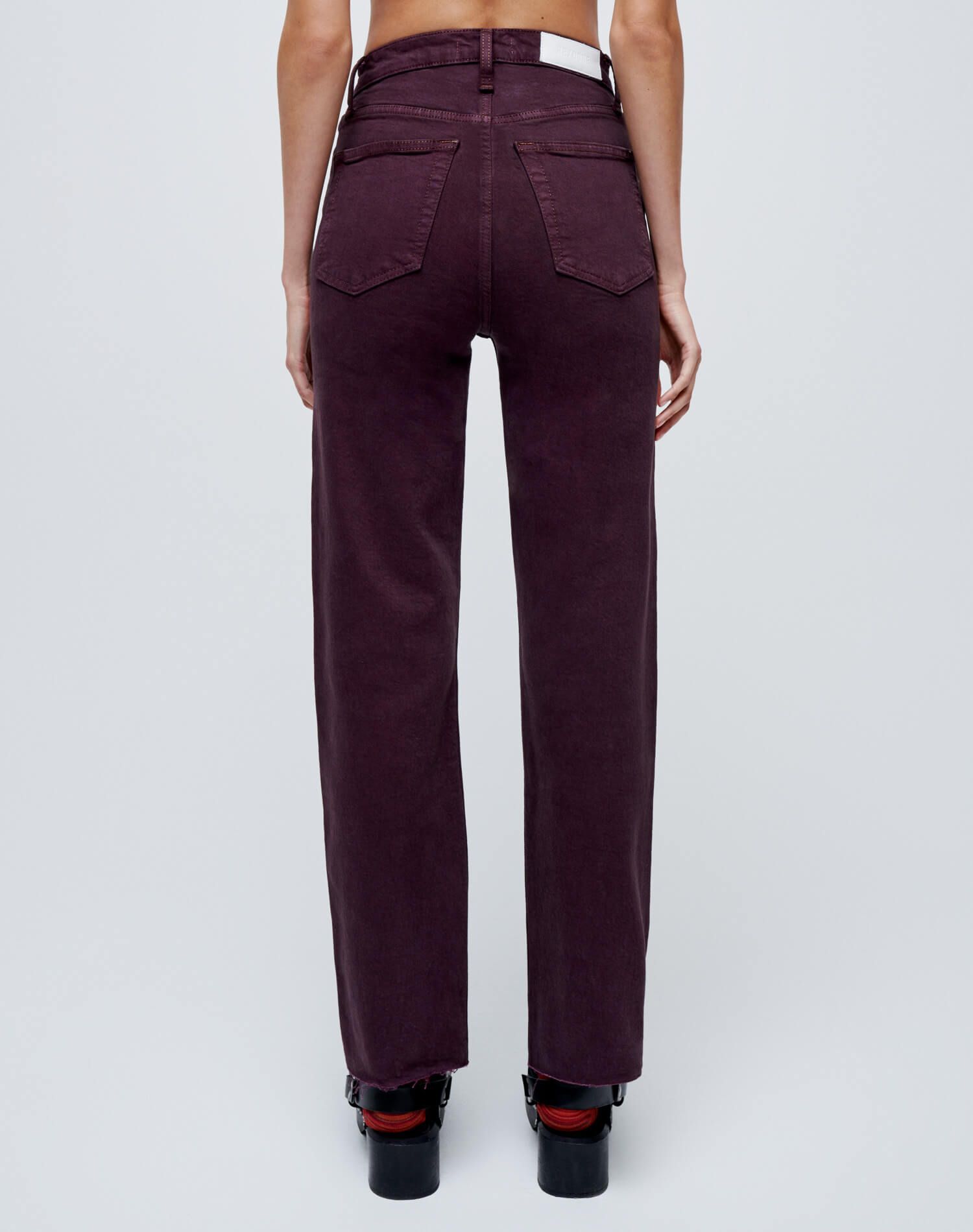 Comfort Stretch Ultra High Rise Stove Pipe - Washed Plum sold by Re/Done product image thumbnail 6