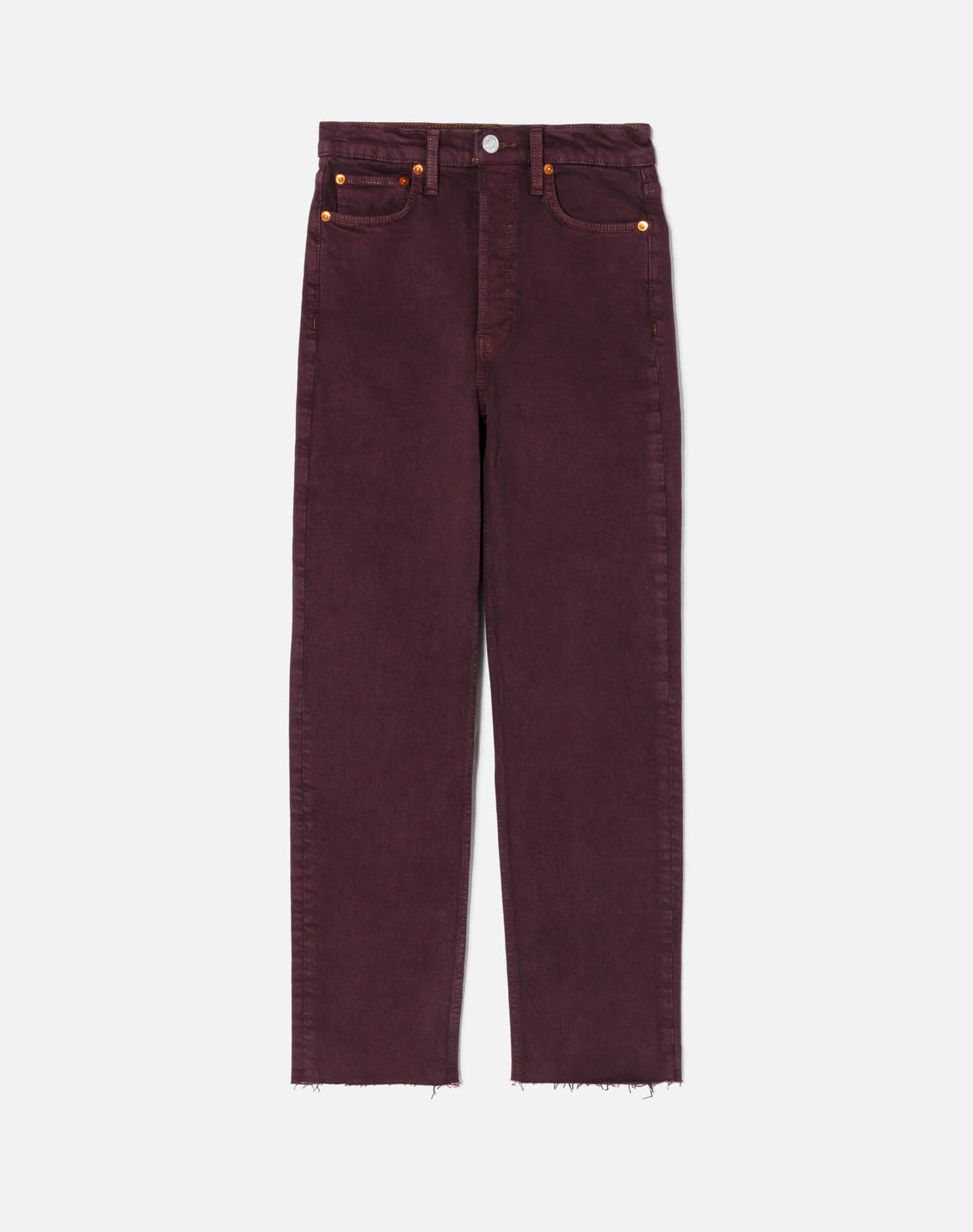 Comfort Stretch Ultra High Rise Stove Pipe - Washed Plum sold by Re/Done