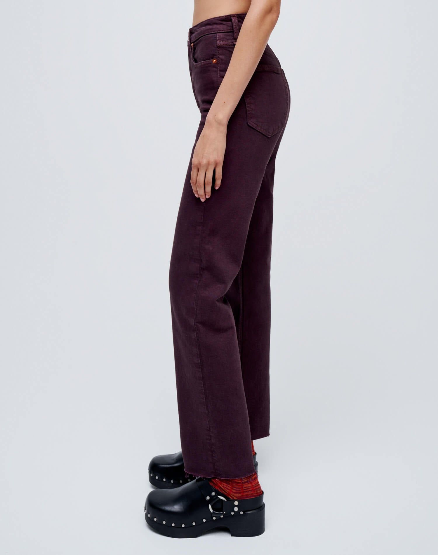 Comfort Stretch Ultra High Rise Stove Pipe - Washed Plum sold by Re/Done product image thumbnail 5