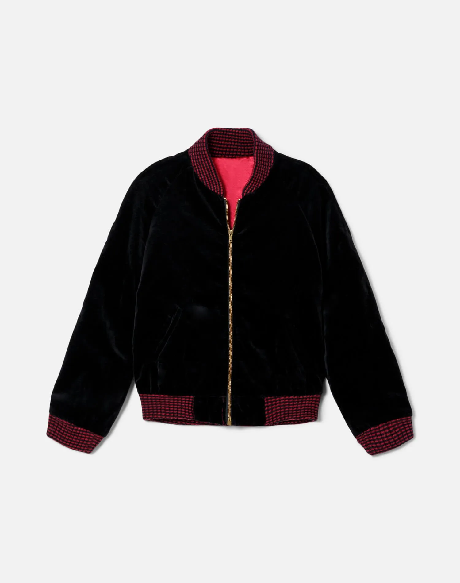 60s Velour and Silk Reversible Bomber Jacket sold by Re/Done product image thumbnail 3