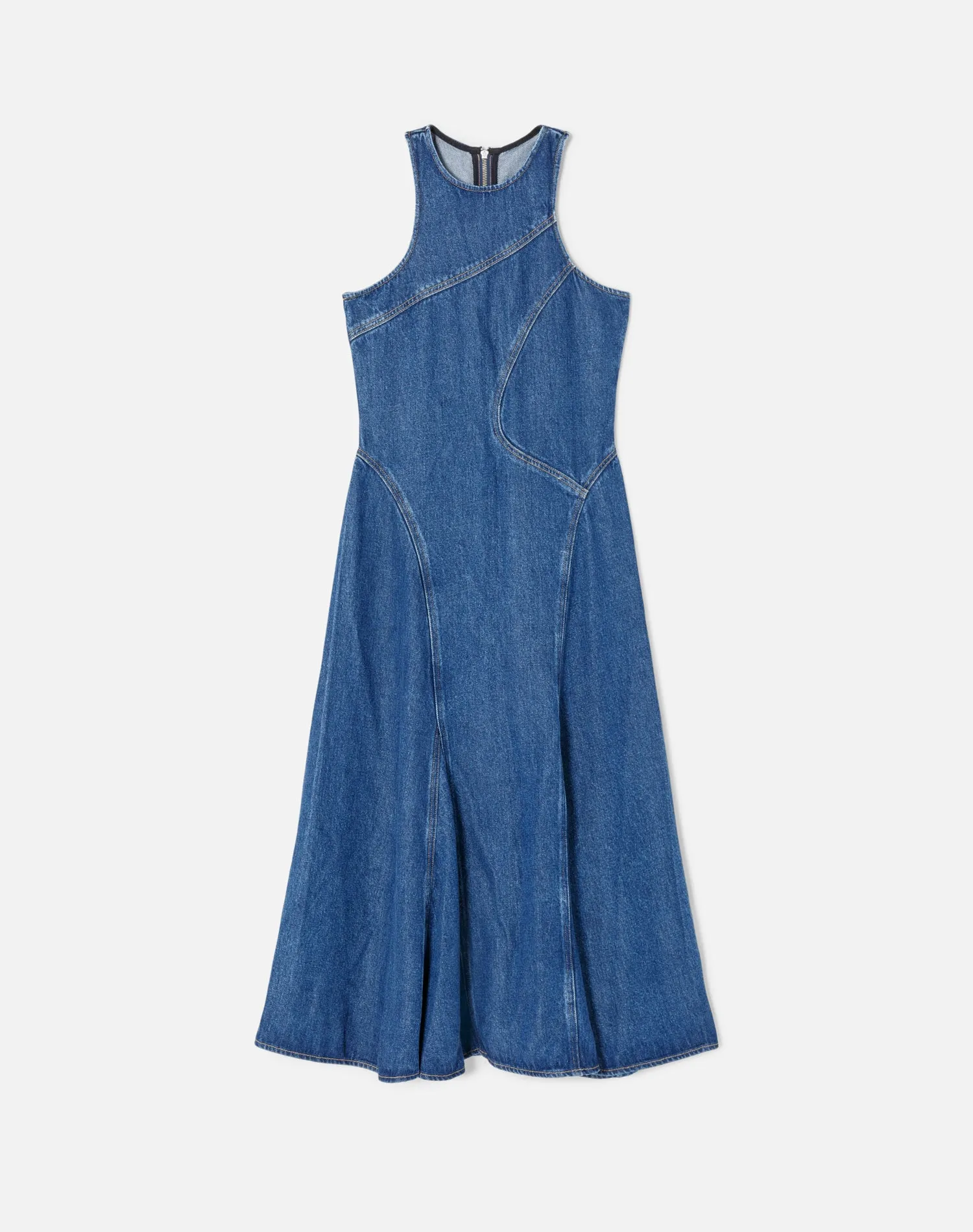 Racer Tank Dress - Blue Mere sold by Re/Done