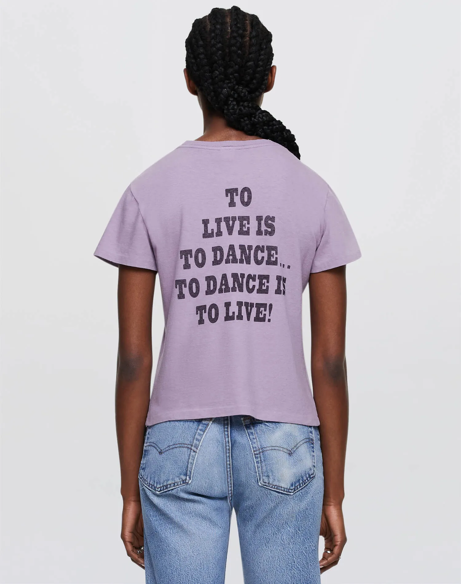 Classic "Snoopy Dancing" Tee - Lavender sold by Re/Done product image thumbnail 3