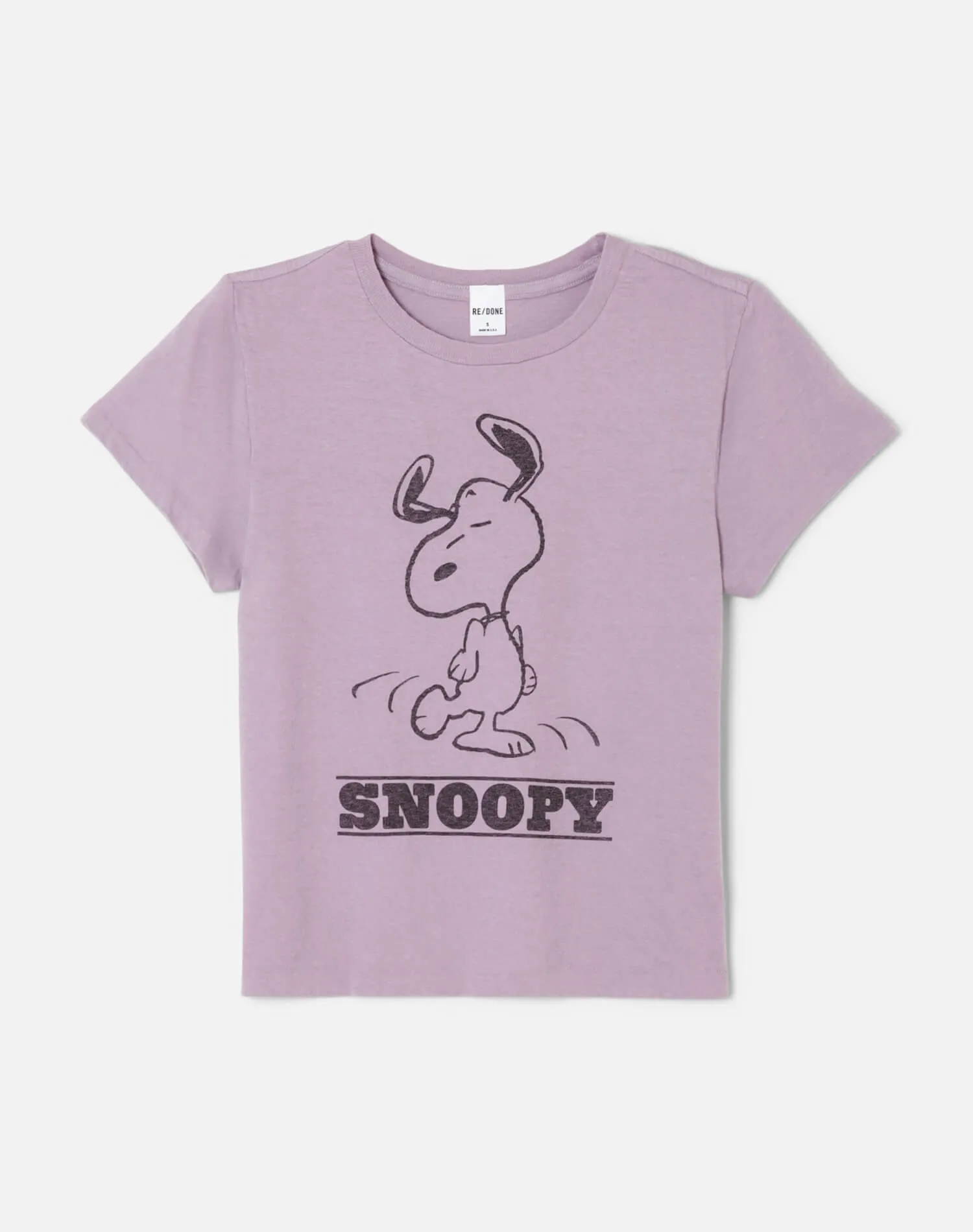 Classic "Snoopy Dancing" Tee - Lavender sold by Re/Done product image thumbnail 4