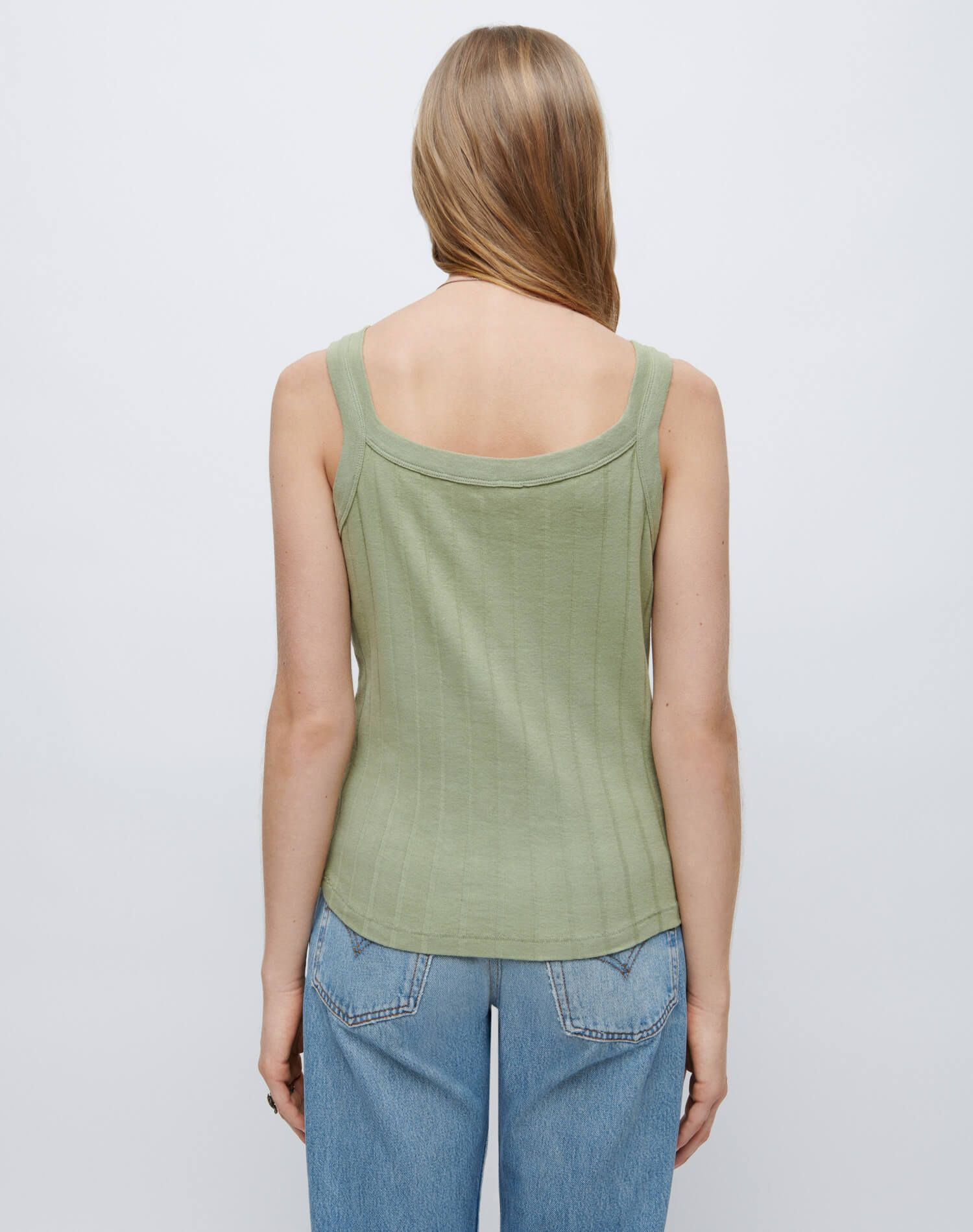 90s Variegated Rib Tank - Sage sold by Re/Done product image thumbnail 5
