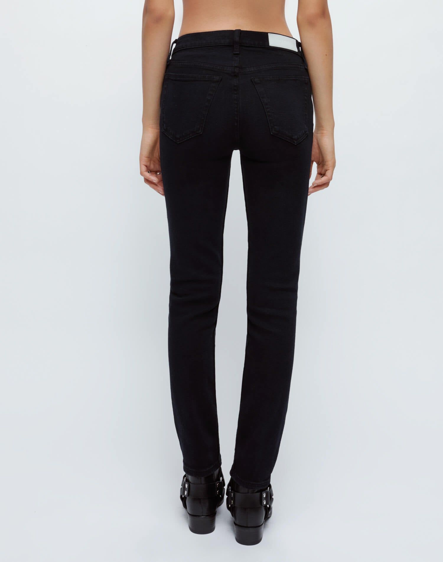 Extra Stretch Mid Rise Ankle Crop - Jet Blue Black sold by Re/Done product image thumbnail 7