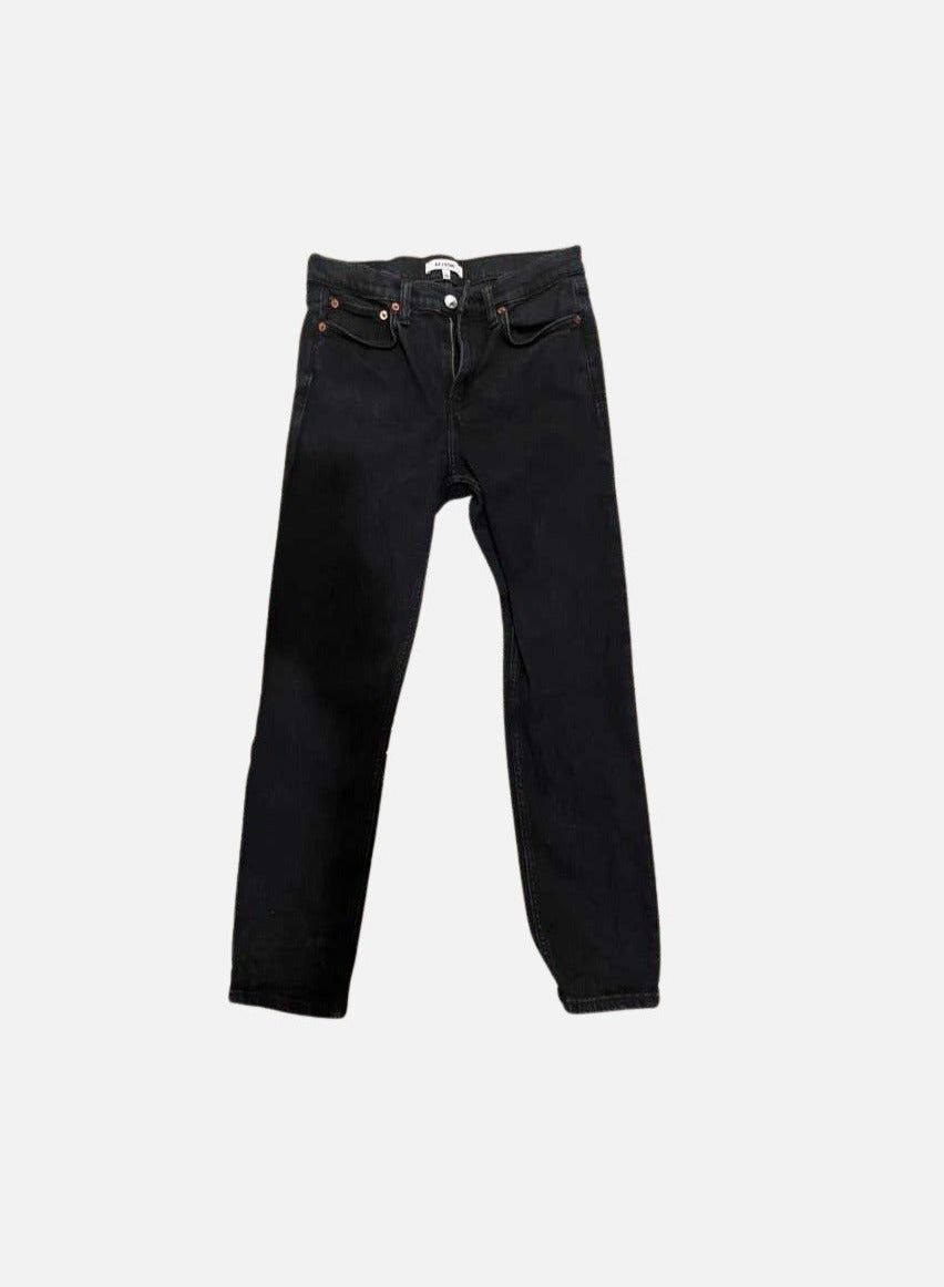 Extra Stretch Mid Rise Ankle Crop - Jet Blue Black sold by Re/Done