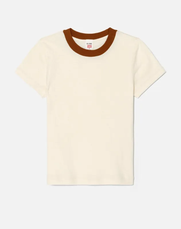 90s Baby Tee - Vintage Ivory with Sienna made by Re/Done