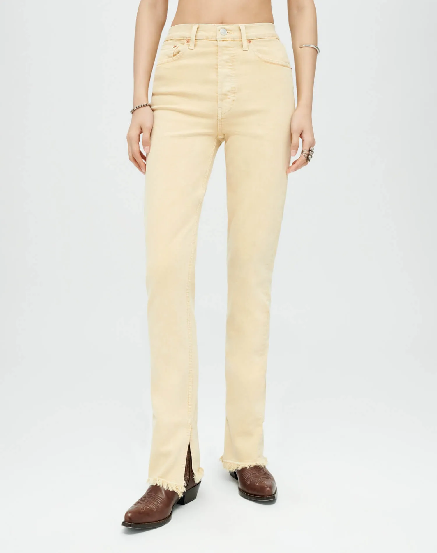 Comfort Stretch High Rise Skinny Boot - Natural Sonora sold by Re/Done product image thumbnail 3
