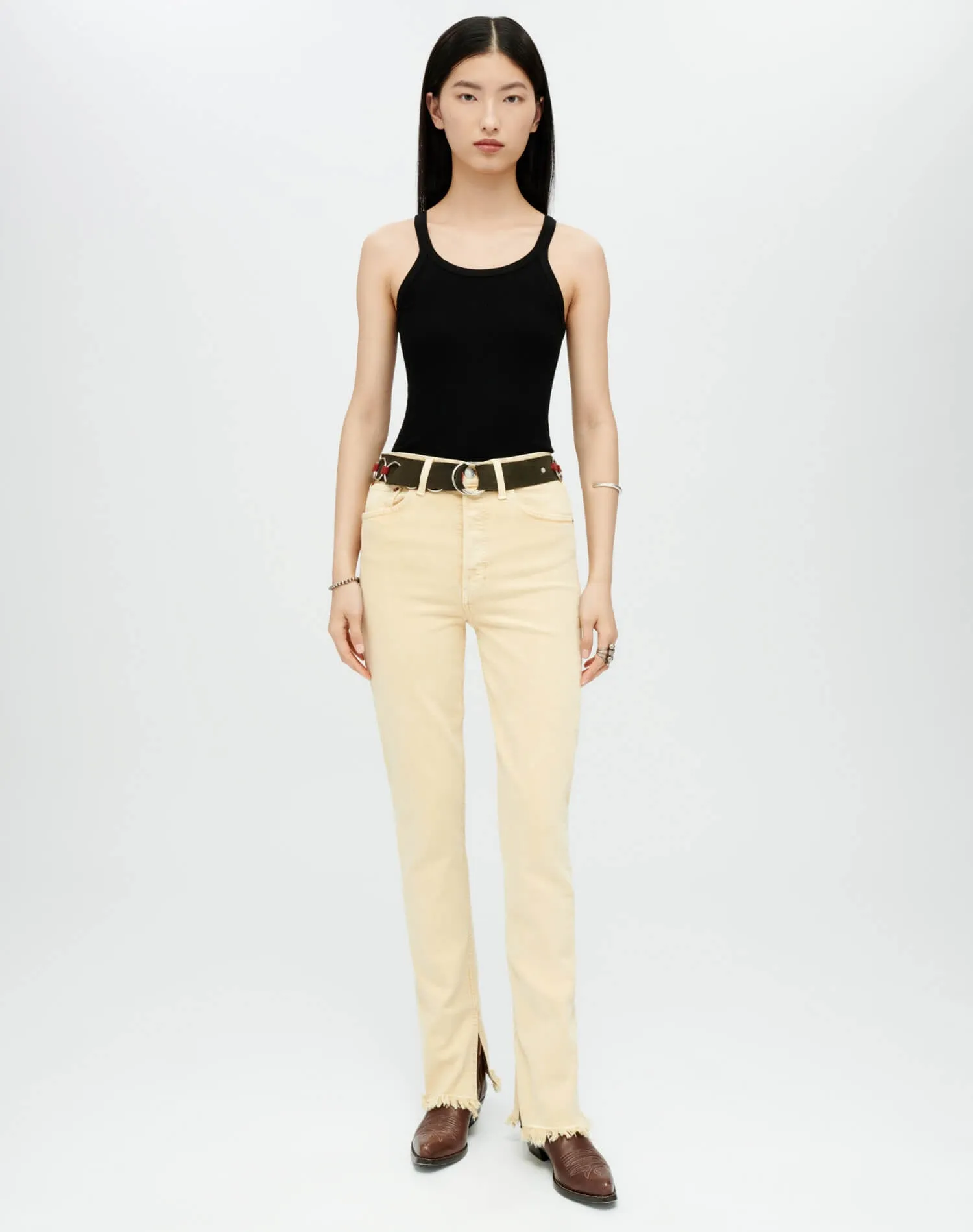 Comfort Stretch High Rise Skinny Boot - Natural Sonora sold by Re/Done product image thumbnail 4